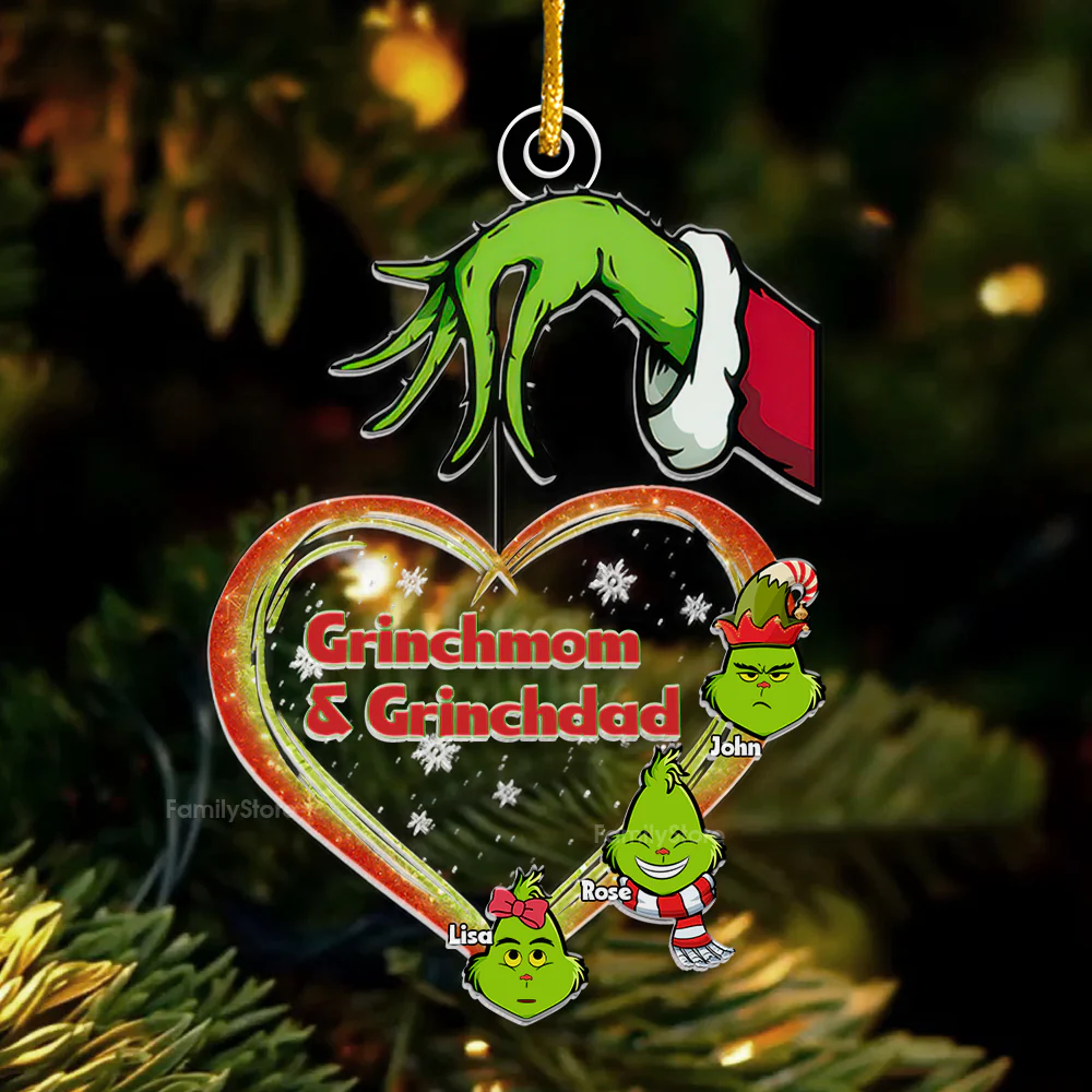 Take My Heart Green Monster - Gift For Family Members - Personalized Acrylic Ornament - CL42 NA94 - Image 3