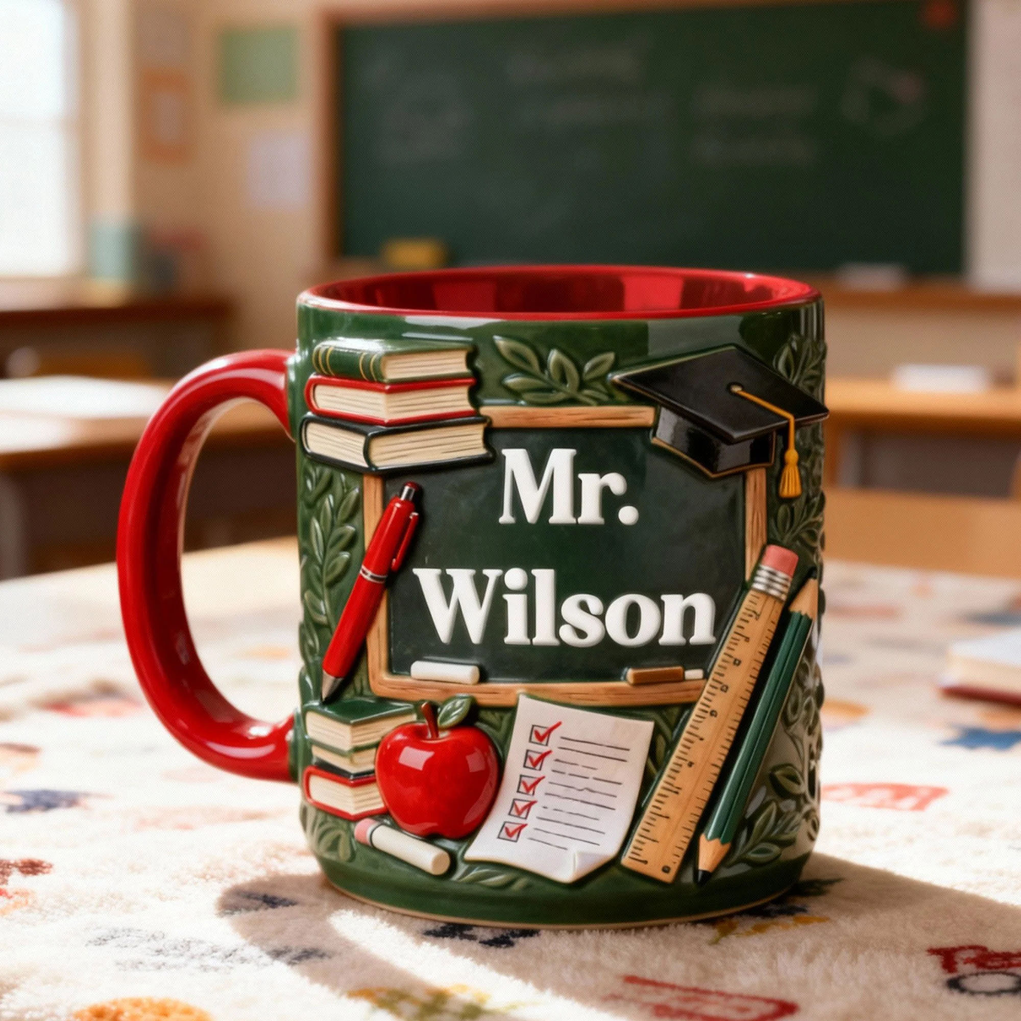 Teacher Appreciation - Personalized Accent Mug - Gift For Teachers NL122 - Image 2