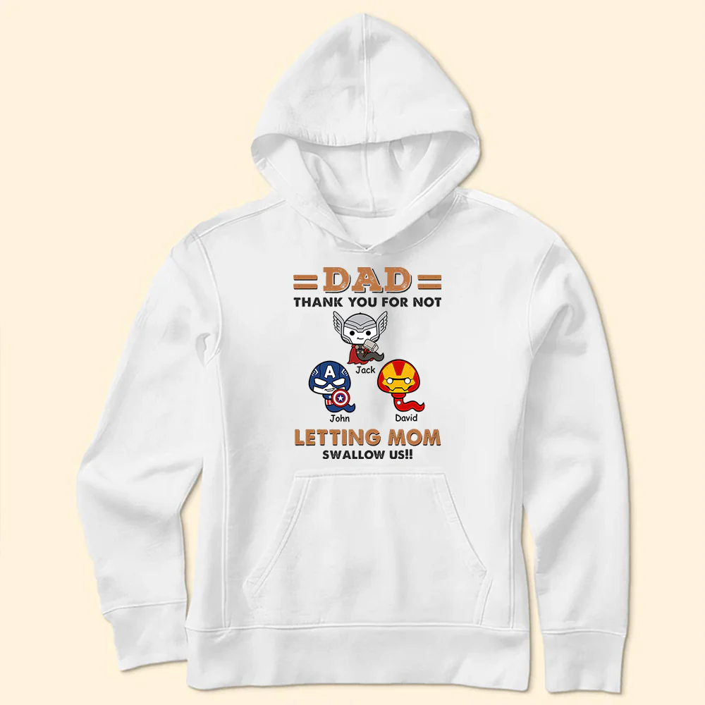 Thank You For Saving Us - Gift For Dad - Personalized TShirt - Image 3