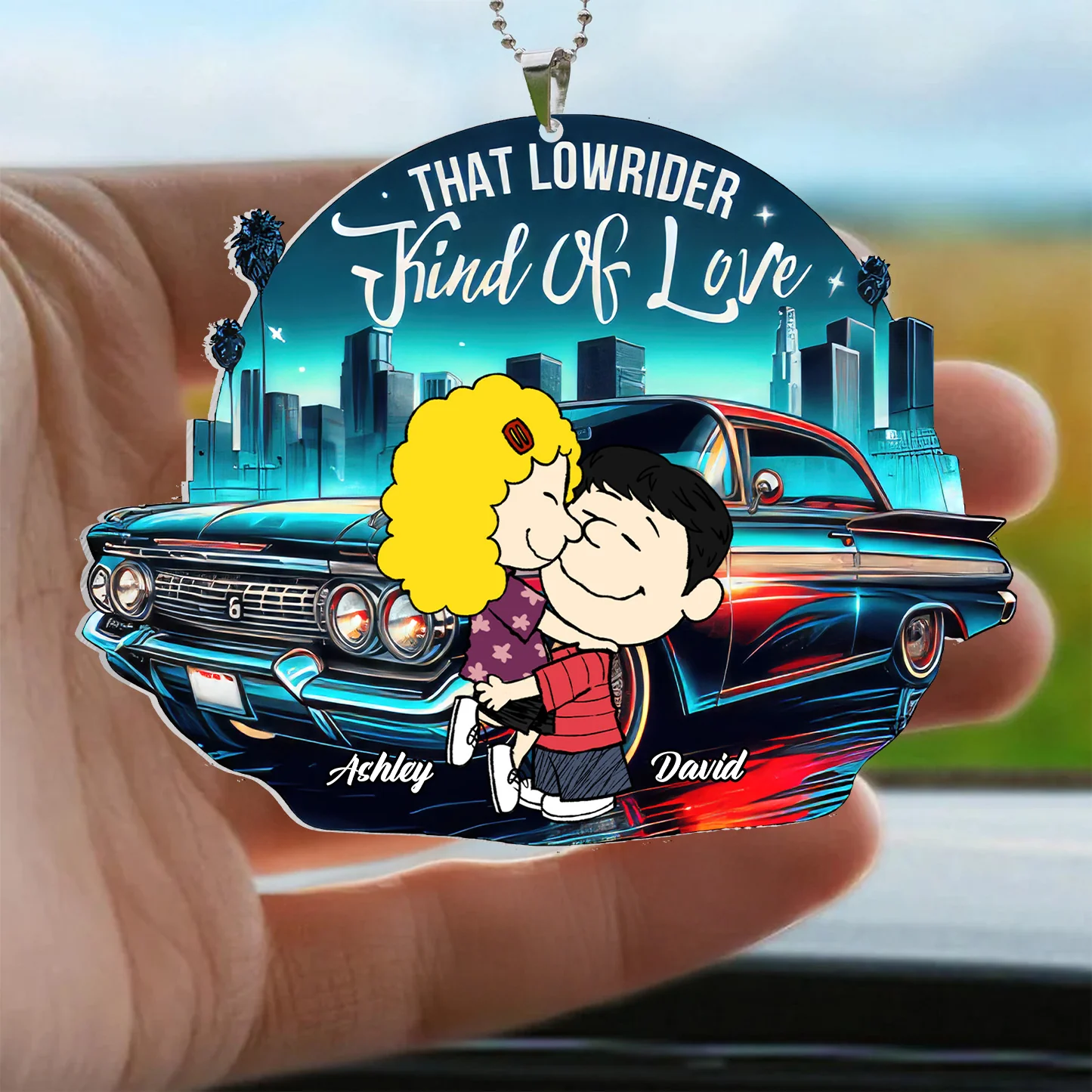 That Lowrider Kind Of Love Peanut - Personalized Car Ornament - Gift For Couple, Husband Wife | GR8 NH96 - Image 3