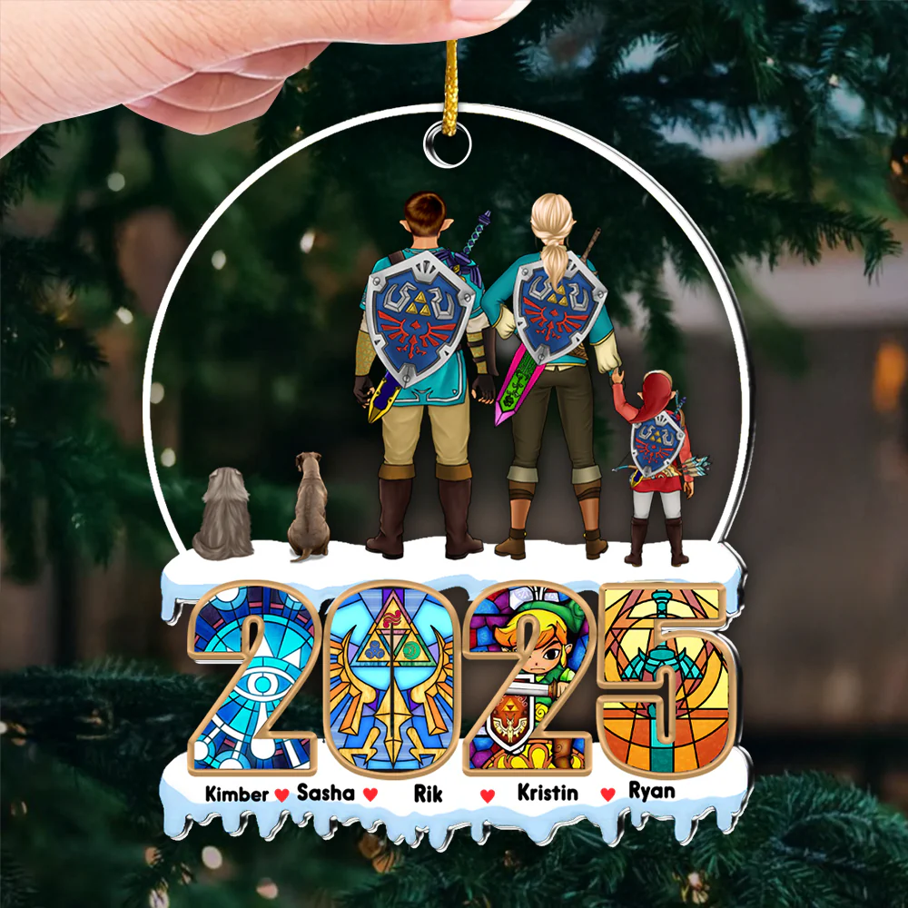 The Best Family The Best Legend Of Zelda - Gift For Family Members - Personalized Acrylic Ornament - CL07 NA94 - Image 2