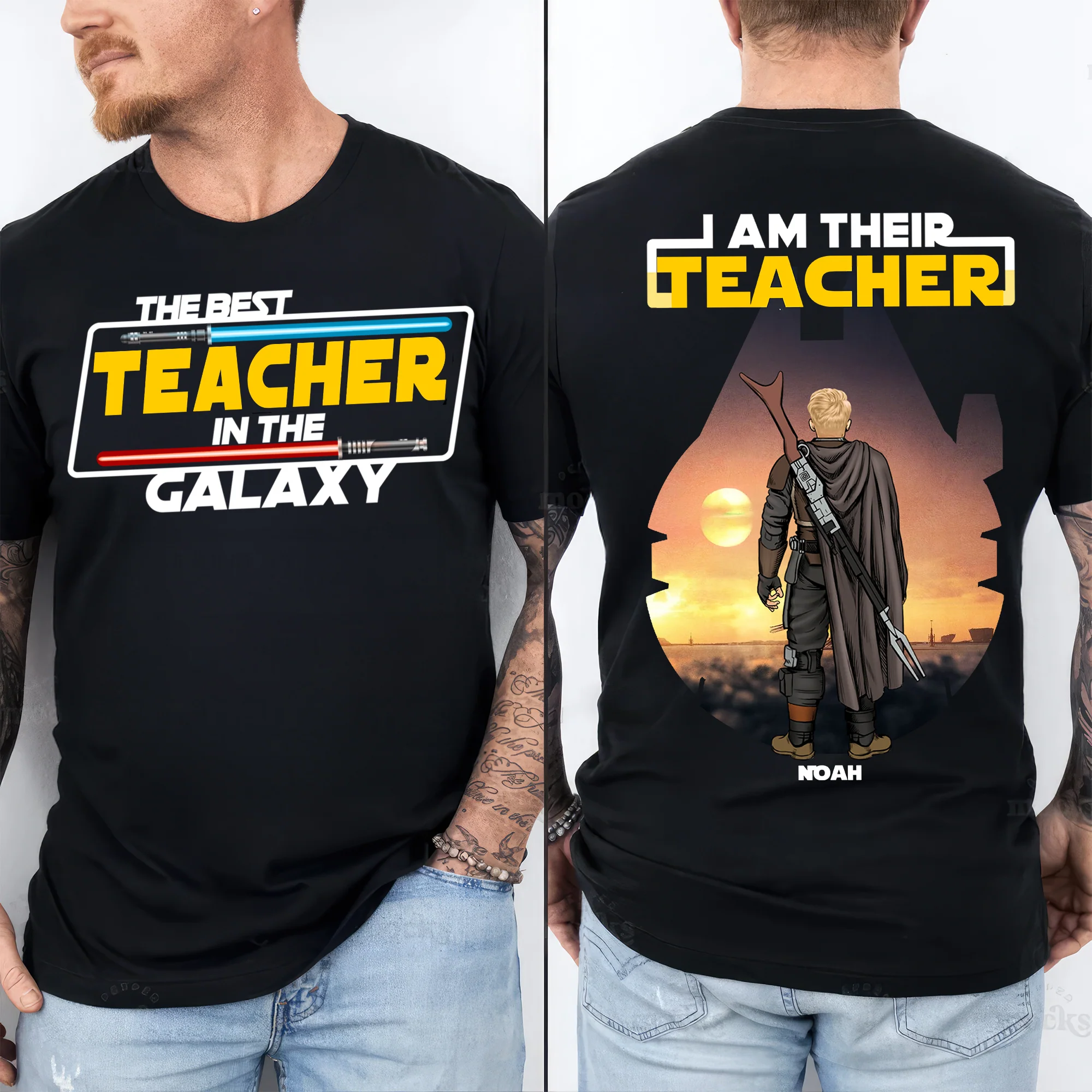 The Best Teacher In The Galaxy - Personalized Shirt | CL08 TD118 - Image 3