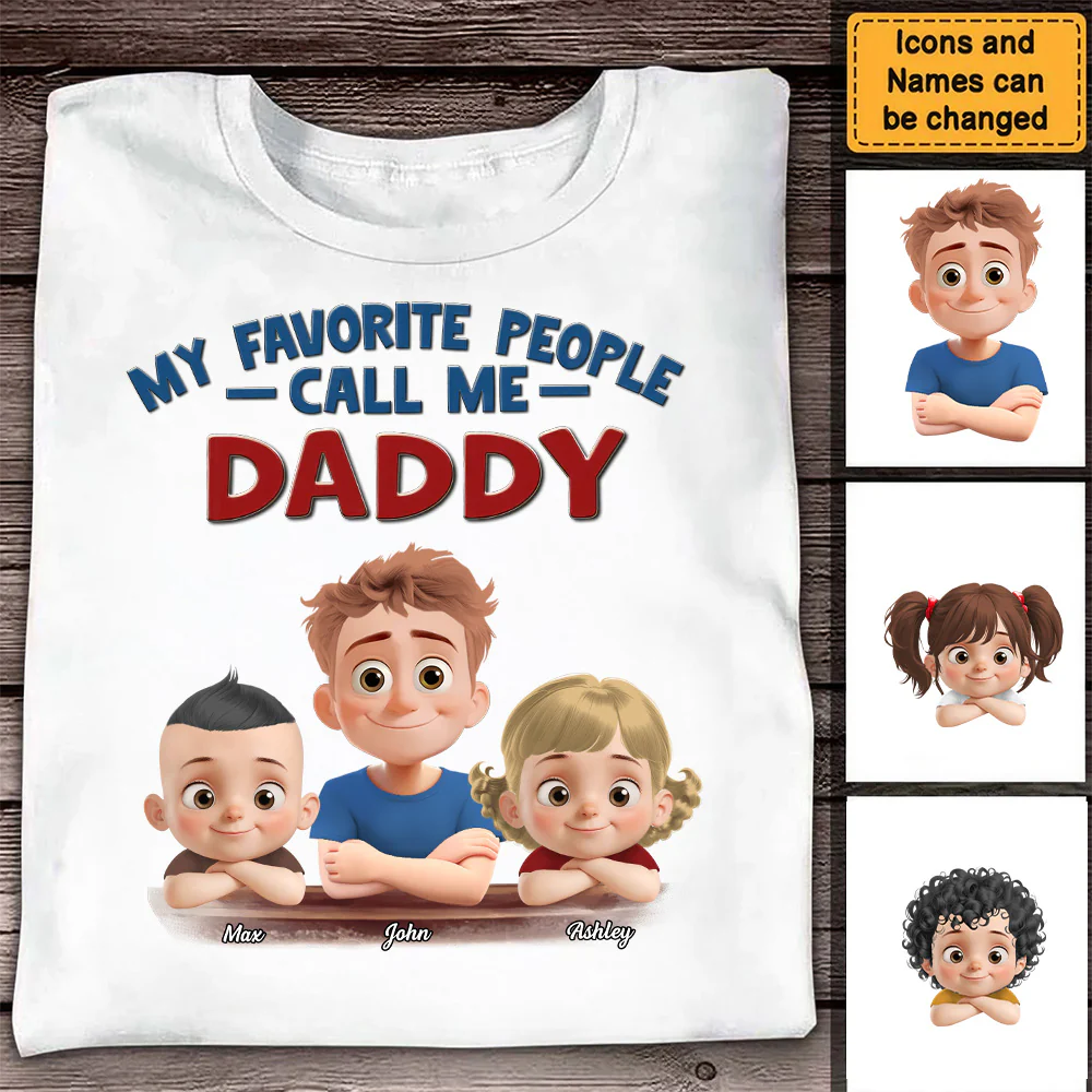 The Best Title I’ve Ever Had Is Daddy - Personalized Shirt - Gift For Dad, Grandpa, Father's Day | GR26 NA94 - Image 2