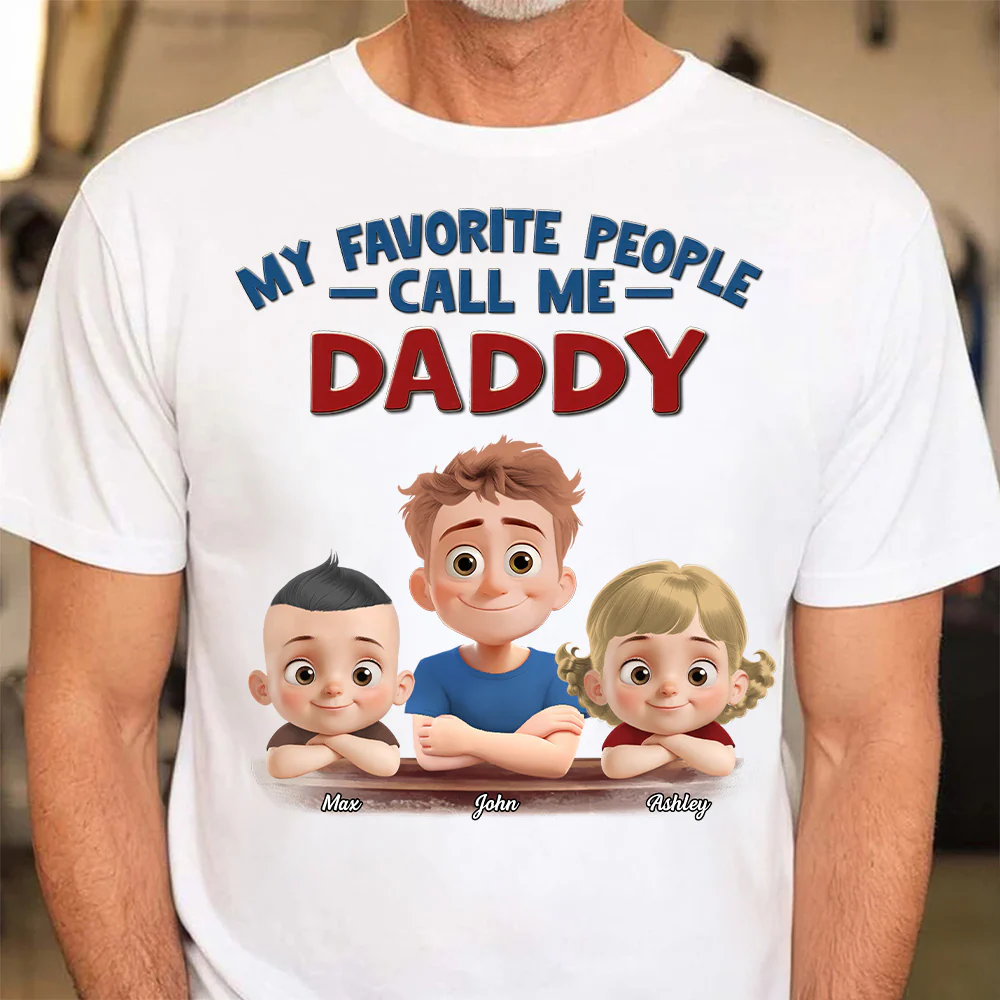 The Best Title I’ve Ever Had Is Daddy - Personalized Shirt - Gift For Dad, Grandpa, Father's Day | GR26 NA94 - Image 4