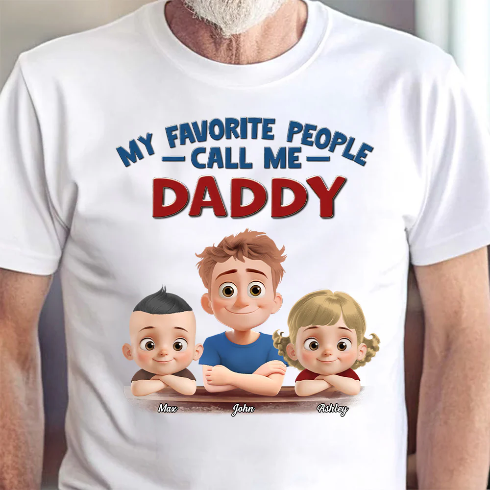 The Best Title I’ve Ever Had Is Daddy - Personalized Shirt - Gift For Dad, Grandpa, Father's Day | GR26 NA94 - Image 5