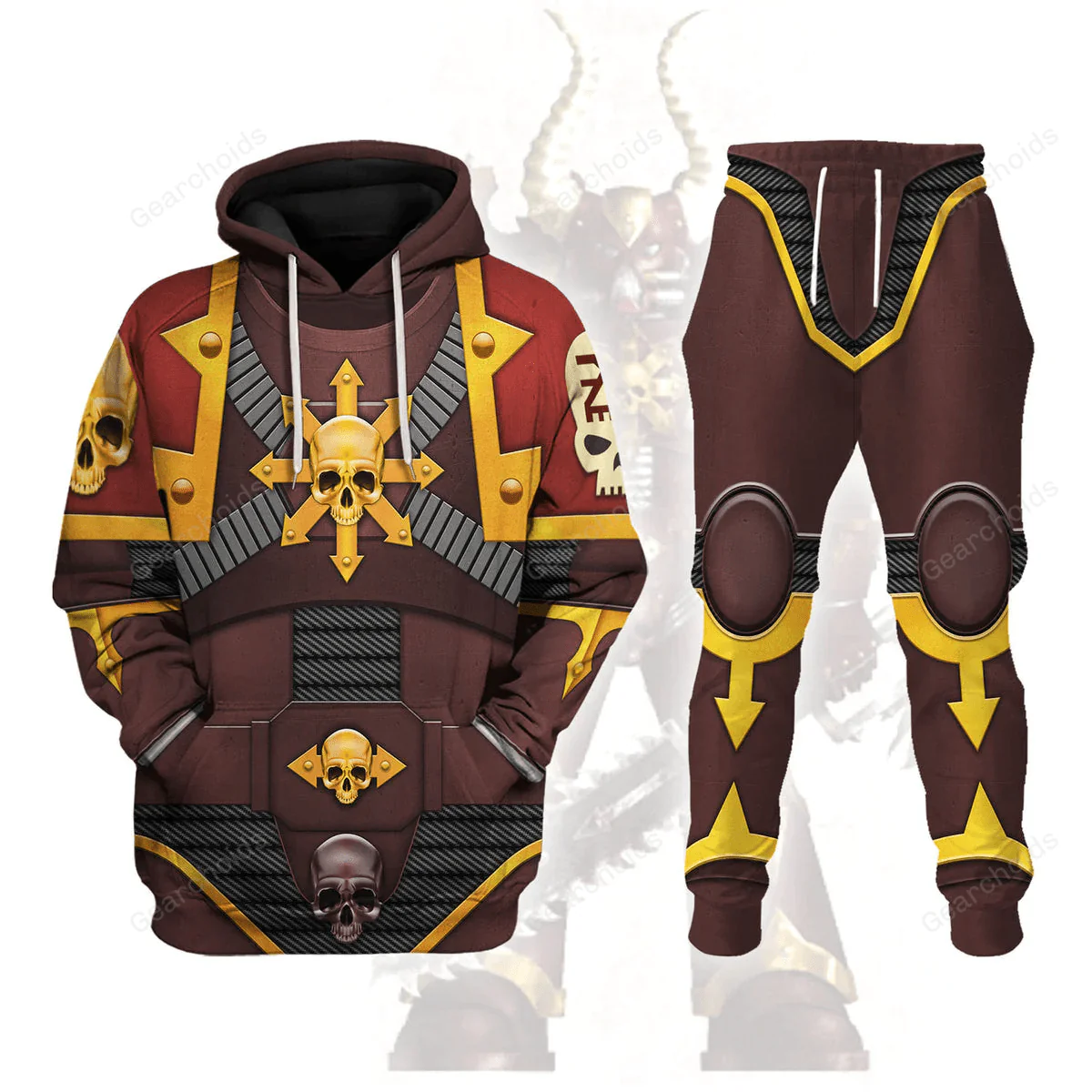 The Brazen Beasts Khorne Daemonkin Warband Colour Scheme - Costume Cosplay Hoodie Sweatshirt Sweatpants CSWRH105