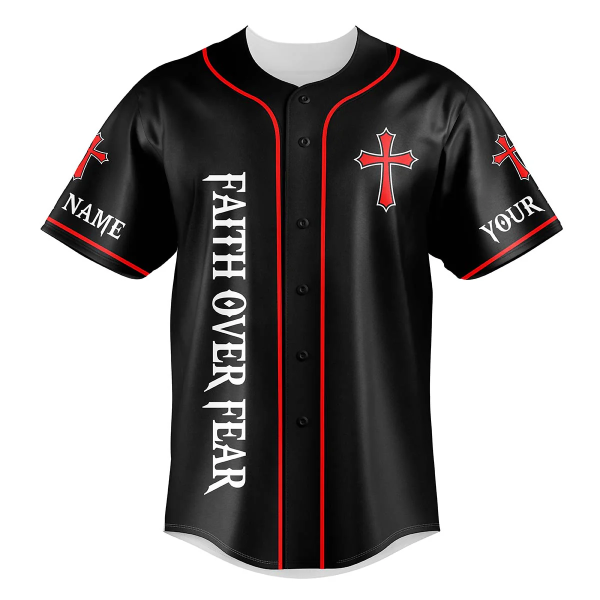 The Cross Is The Evidence Of God's Love For Us Custom Name Baseball Jersey - Christant Gift For Him - Image 2