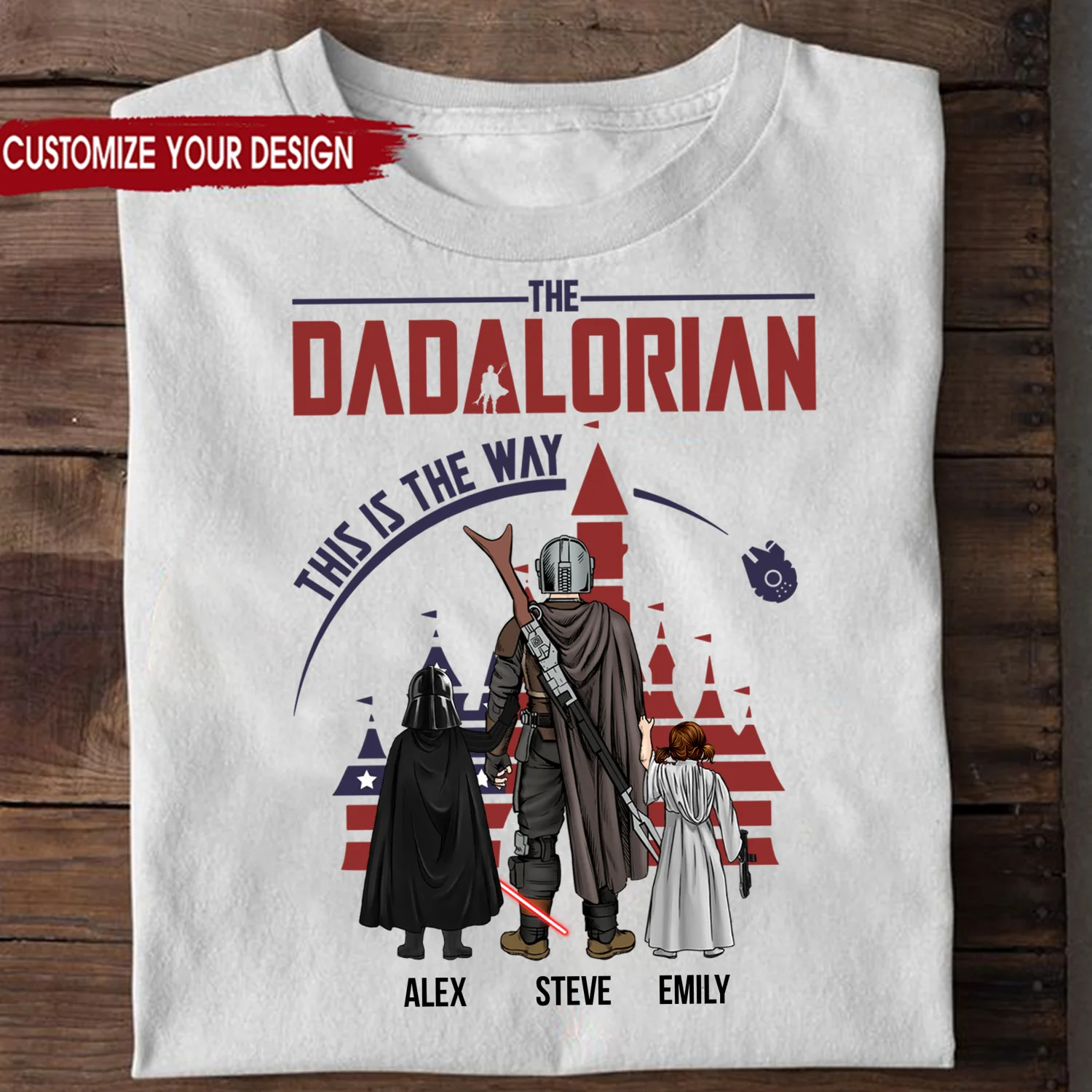Stwa The Dadalorian Dad In This Way - Gift For Dad, Father's Day - Personalized TShirt CL08