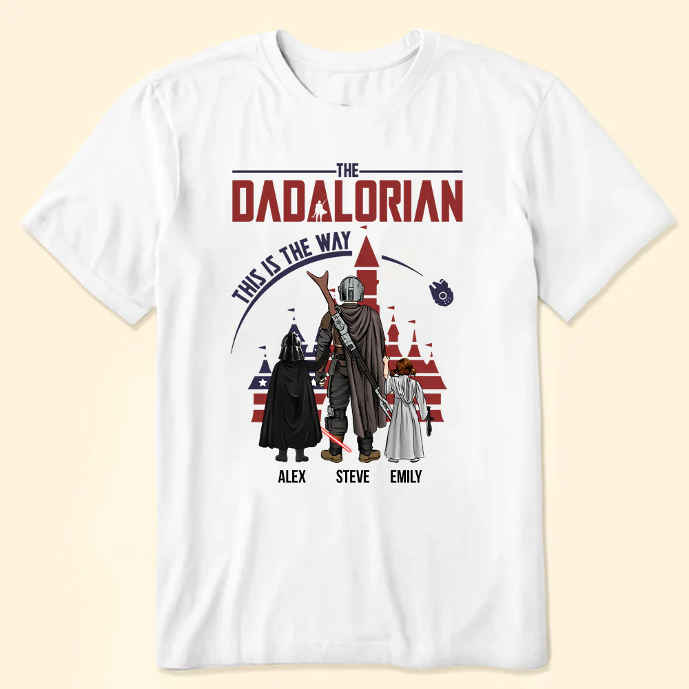 Stwa The Dadalorian Dad In This Way - Gift For Dad, Father's Day - Personalized TShirt CL08 - Image 2
