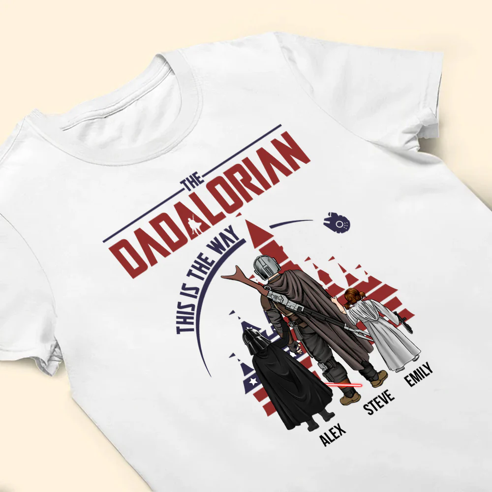 Stwa The Dadalorian Dad In This Way - Gift For Dad, Father's Day - Personalized TShirt CL08 - Image 3
