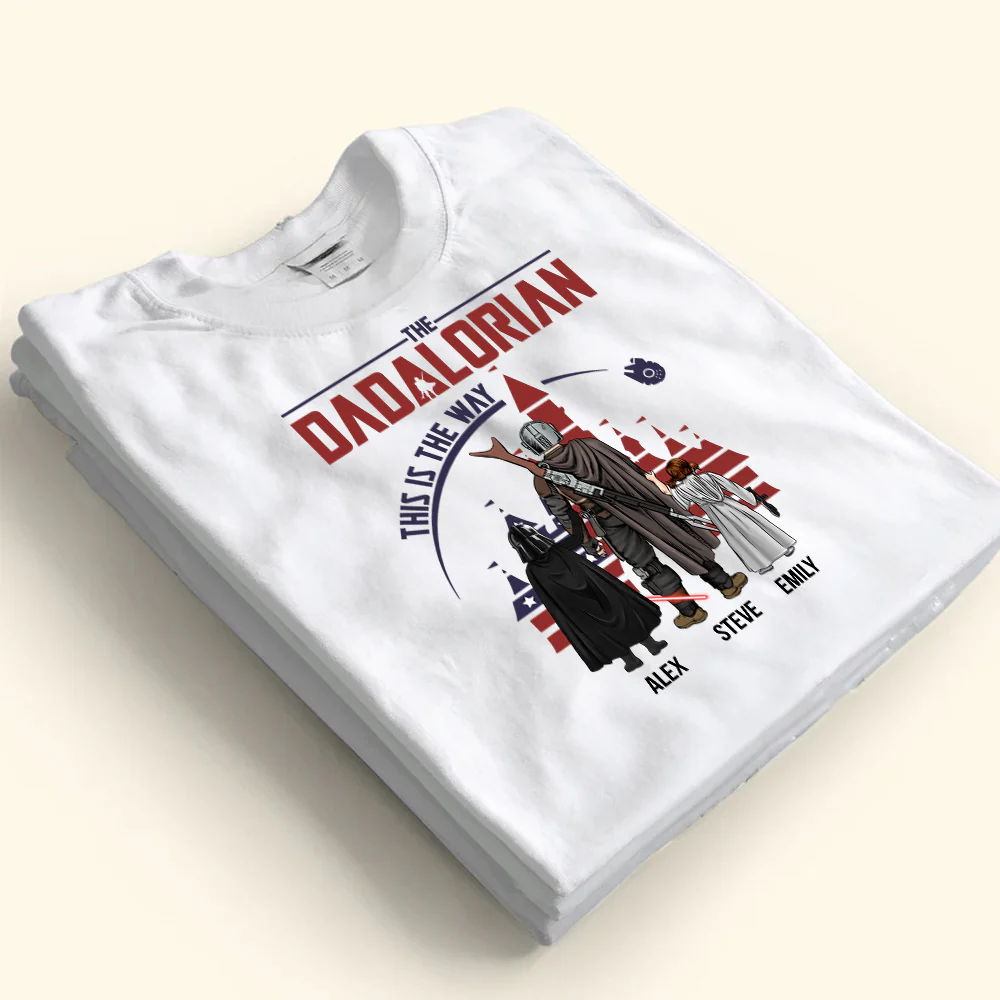 Stwa The Dadalorian Dad In This Way - Gift For Dad, Father's Day - Personalized TShirt CL08 - Image 4
