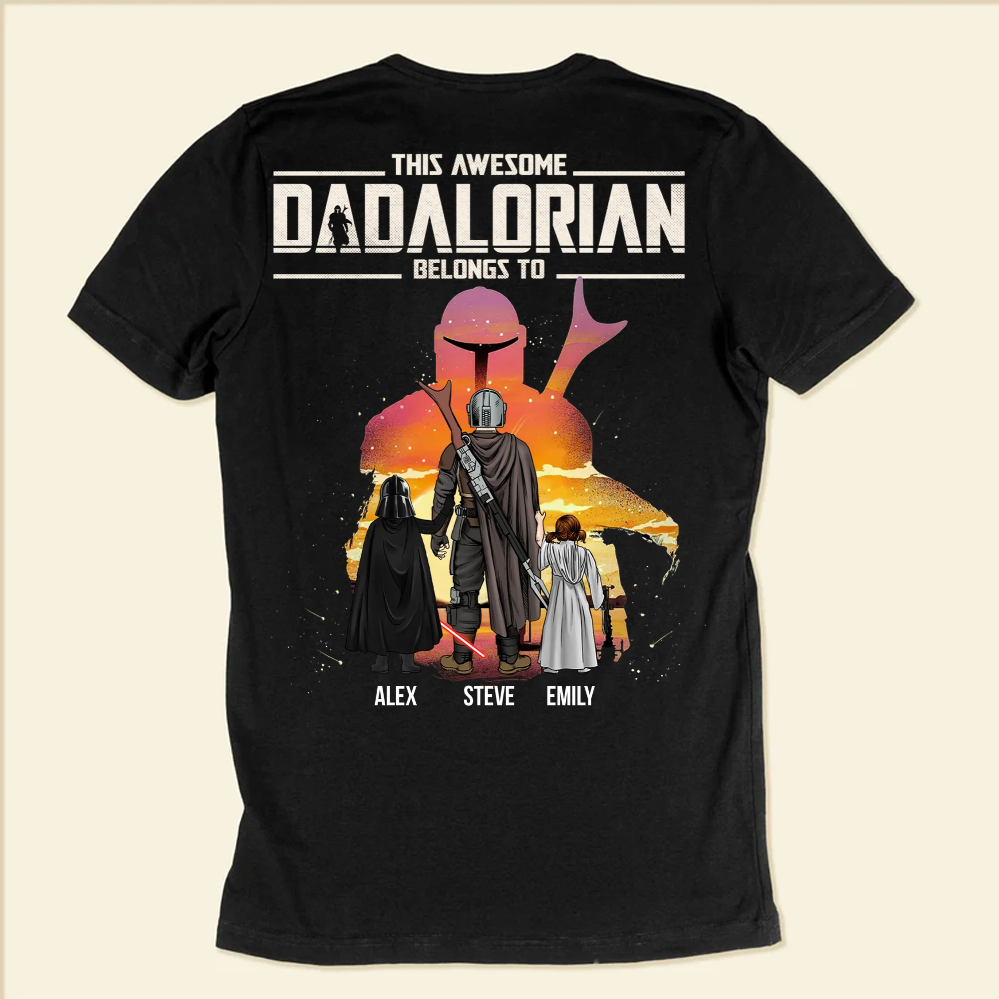Stwa The Dadalorian I Am Their Father - Gift For Dad, Father's Day - Personalized Shirt 2 Side CL08 - Image 5