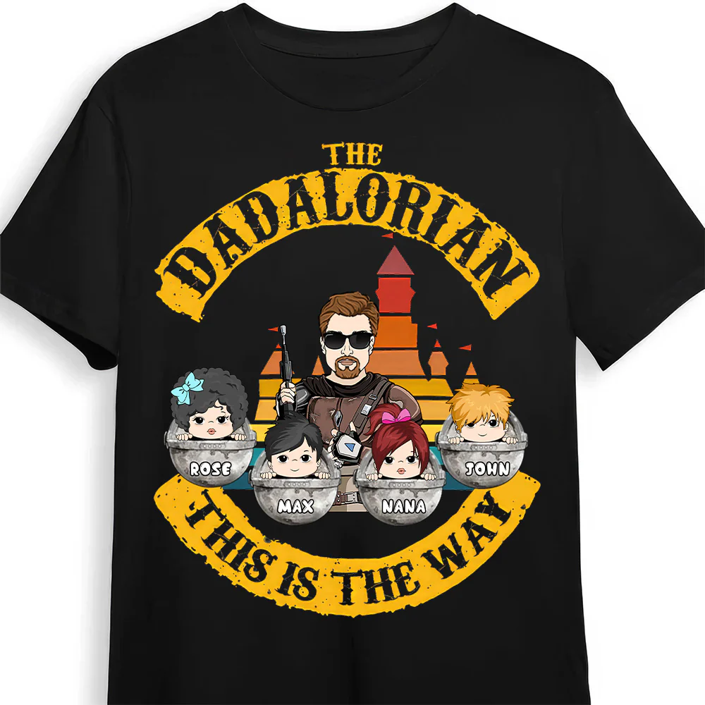 The Dadalorian This Is The Way Version 2 - Personalized Shirt - Gift For Dad, Grandpa, Father's Day | CL09 NA94