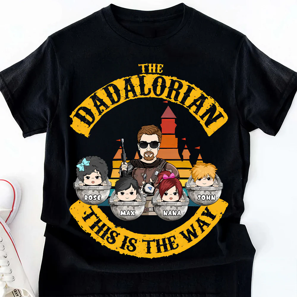 The Dadalorian This Is The Way Version 2 - Personalized Shirt - Gift For Dad, Grandpa, Father's Day | CL09 NA94 - Image 2