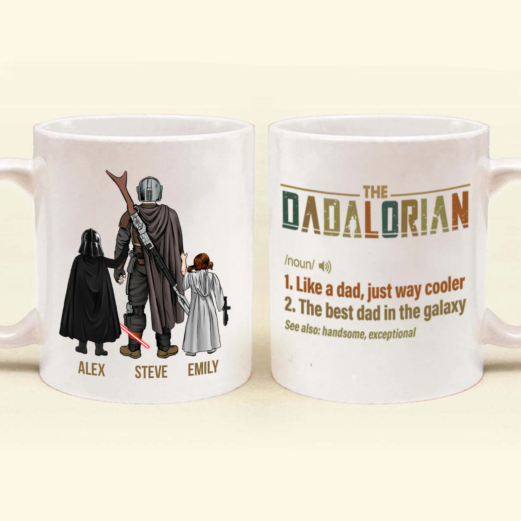 Stwa The Definition Of A Dadalorian - Gift For Father's Day - Personalized Ceramic Mug - Image 4