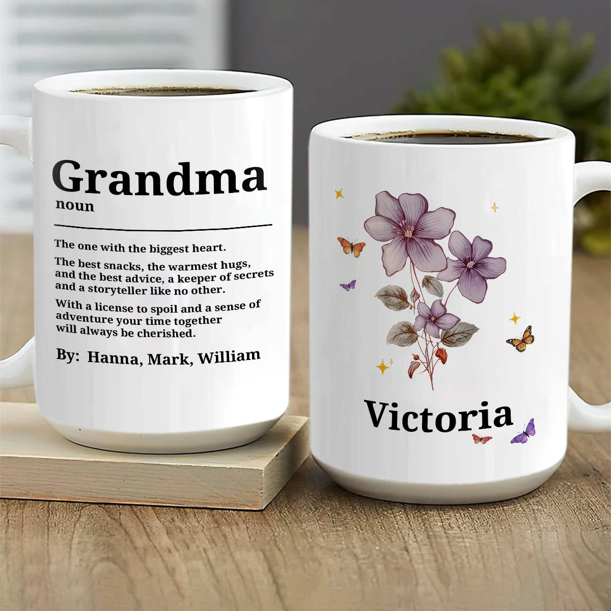The Definition Of Grandma - Personalized White Ceramic Mug - Christian Gift For Grandma BA01