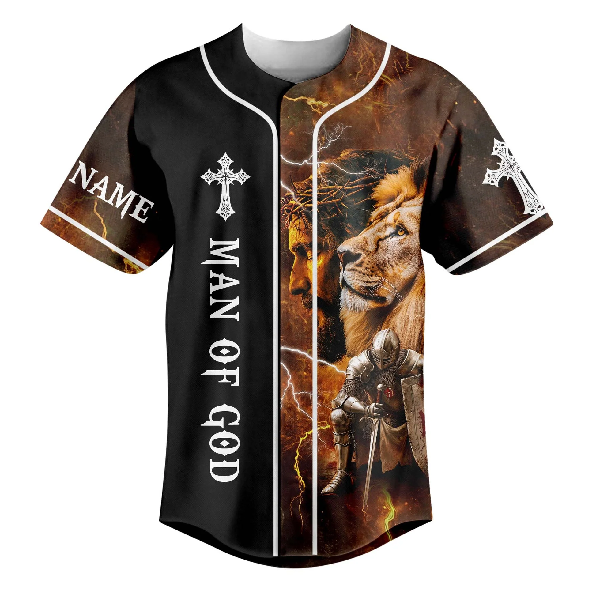 The Devil Saw Me With My Head Down Custom Name Baseball Jersey - Christant Gift For Him - Image 2