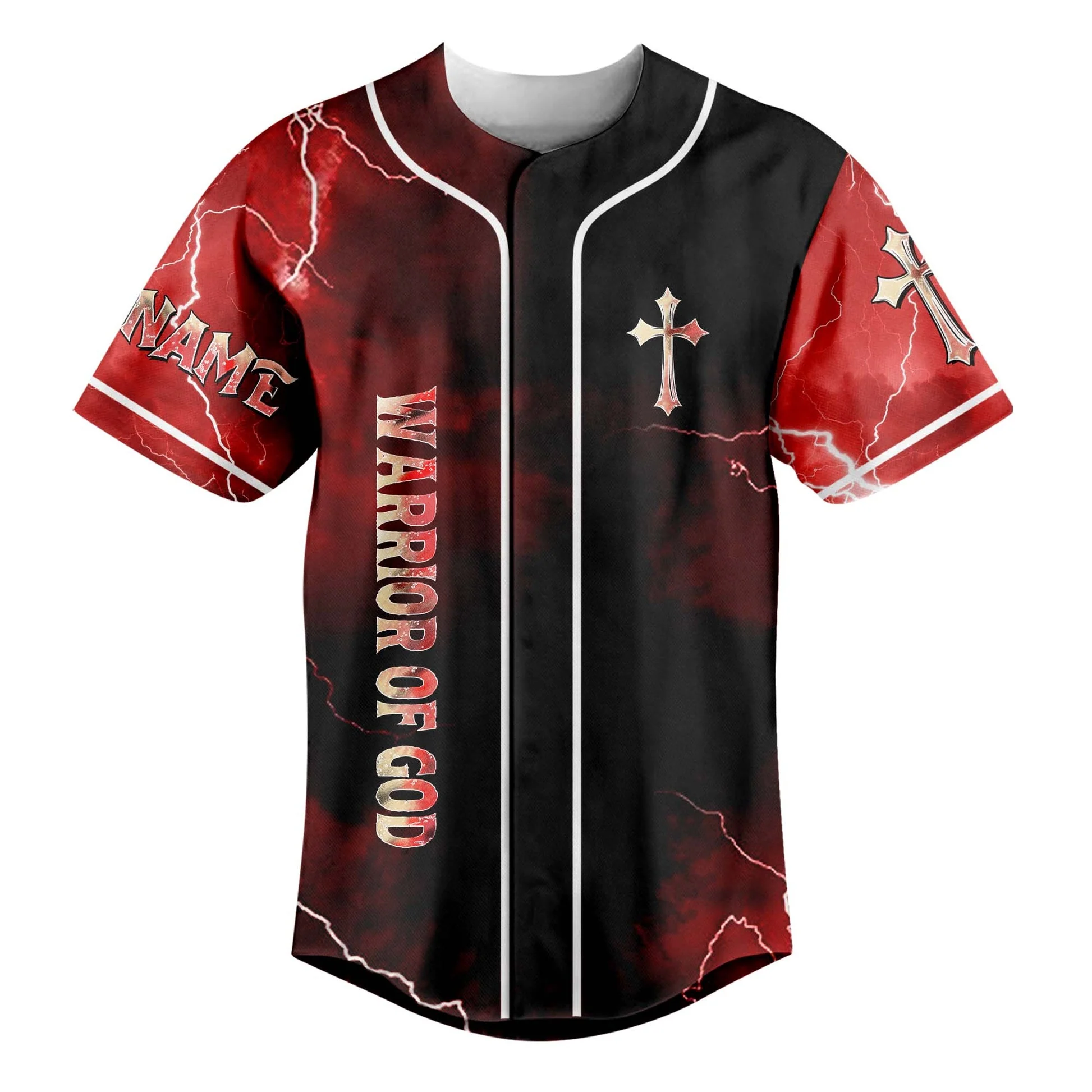 The Devil Saw Me With My Head Down Custom Name Baseball Jersey - Christant Gift For Him - Image 2