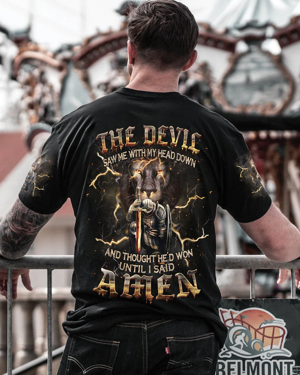 The Devil Saw Me With My Head Down Men's All Over Print Shirt - Yhhn2304243 - Image 10