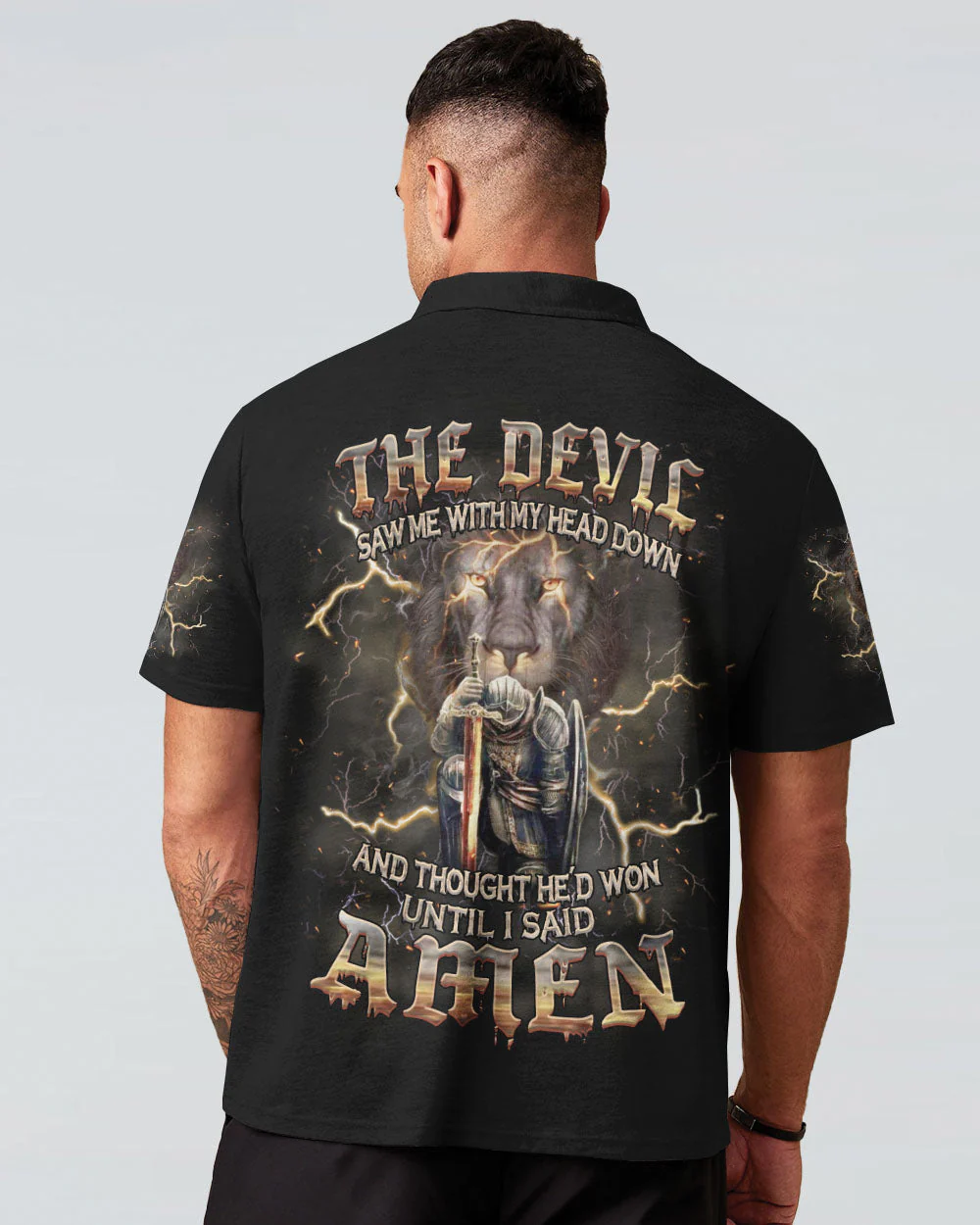 The Devil Saw Me With My Head Down Men's All Over Print Shirt - Yhhn2304243 - Image 14