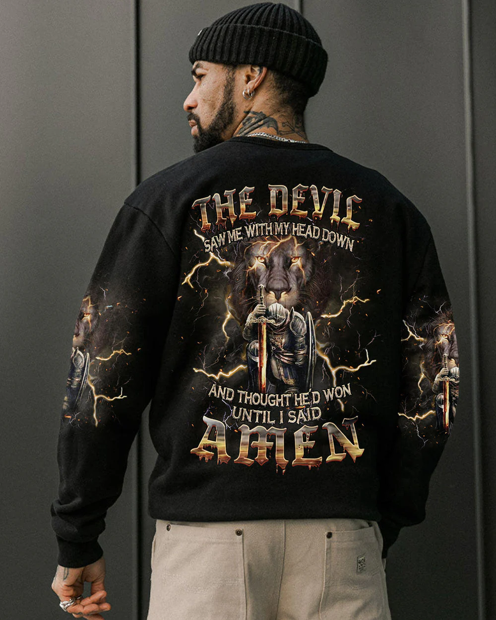 The Devil Saw Me With My Head Down Men's All Over Print Shirt - Yhhn2304243 - Image 6