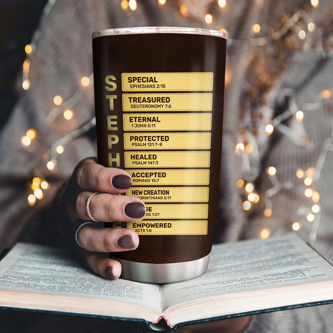 The Devil Thought He Won Until I Said Amen - Personalized Stainless Steel Tumbler - Gift For Him | HN02 - Image 2