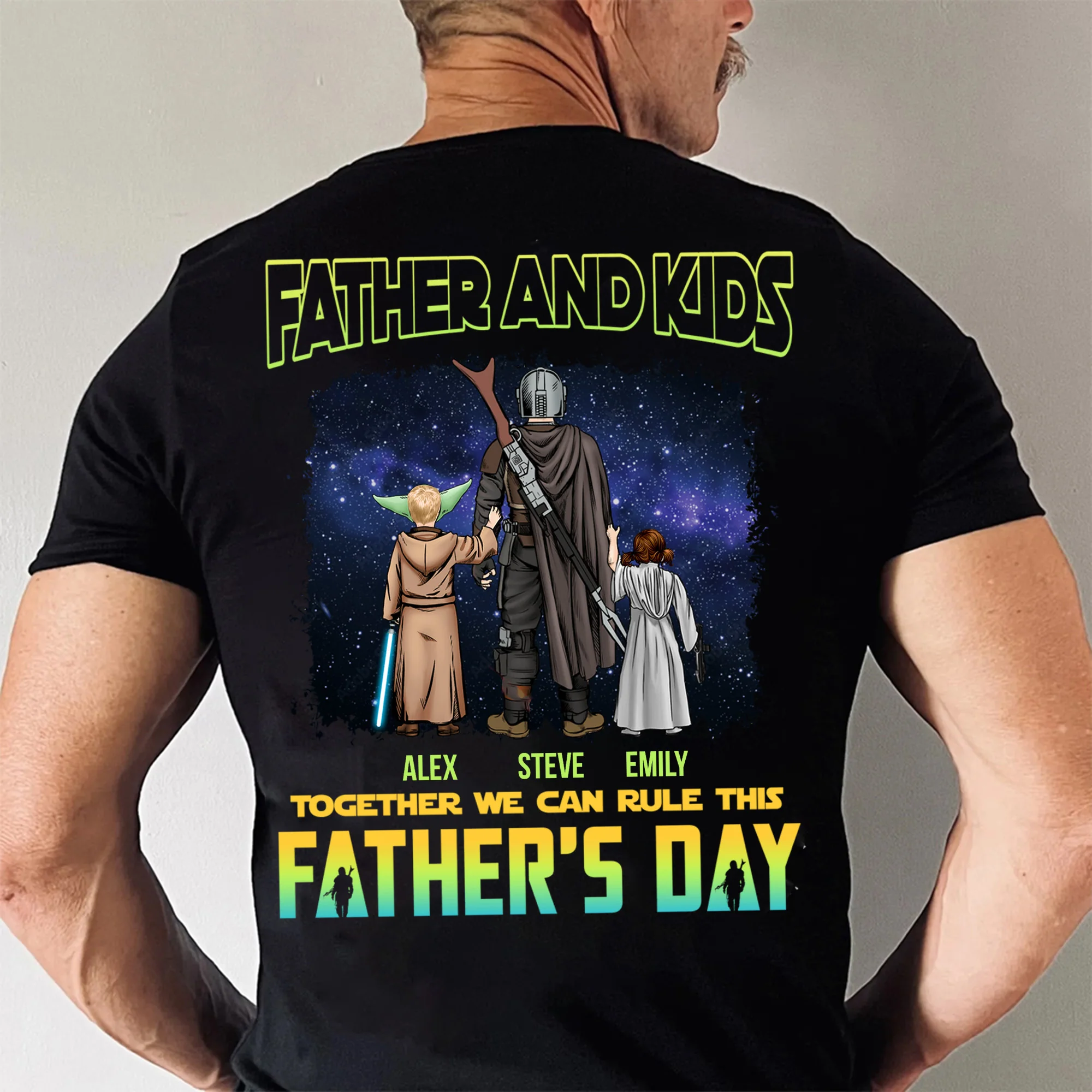 Stwa The Force Is Strong With Dad - Gift For Father's Day - Personalized Shirt 2 Side - Image 4