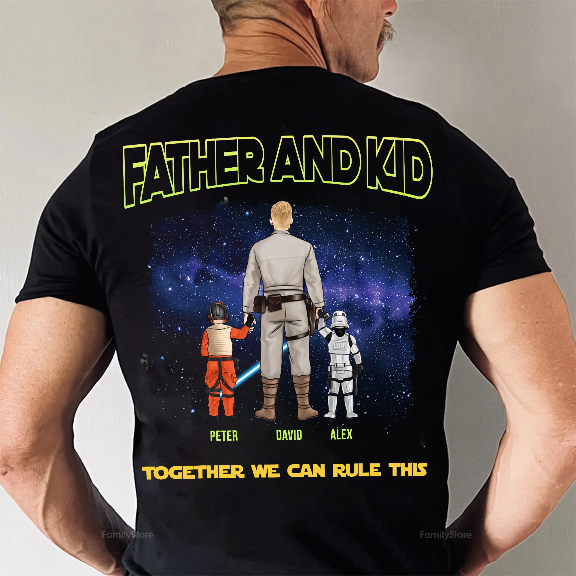 The Force Is Strong With This Dad - Personalized Shirt - Gift for Dad, Grandpa, Husband | CL08 NH96 - Image 5