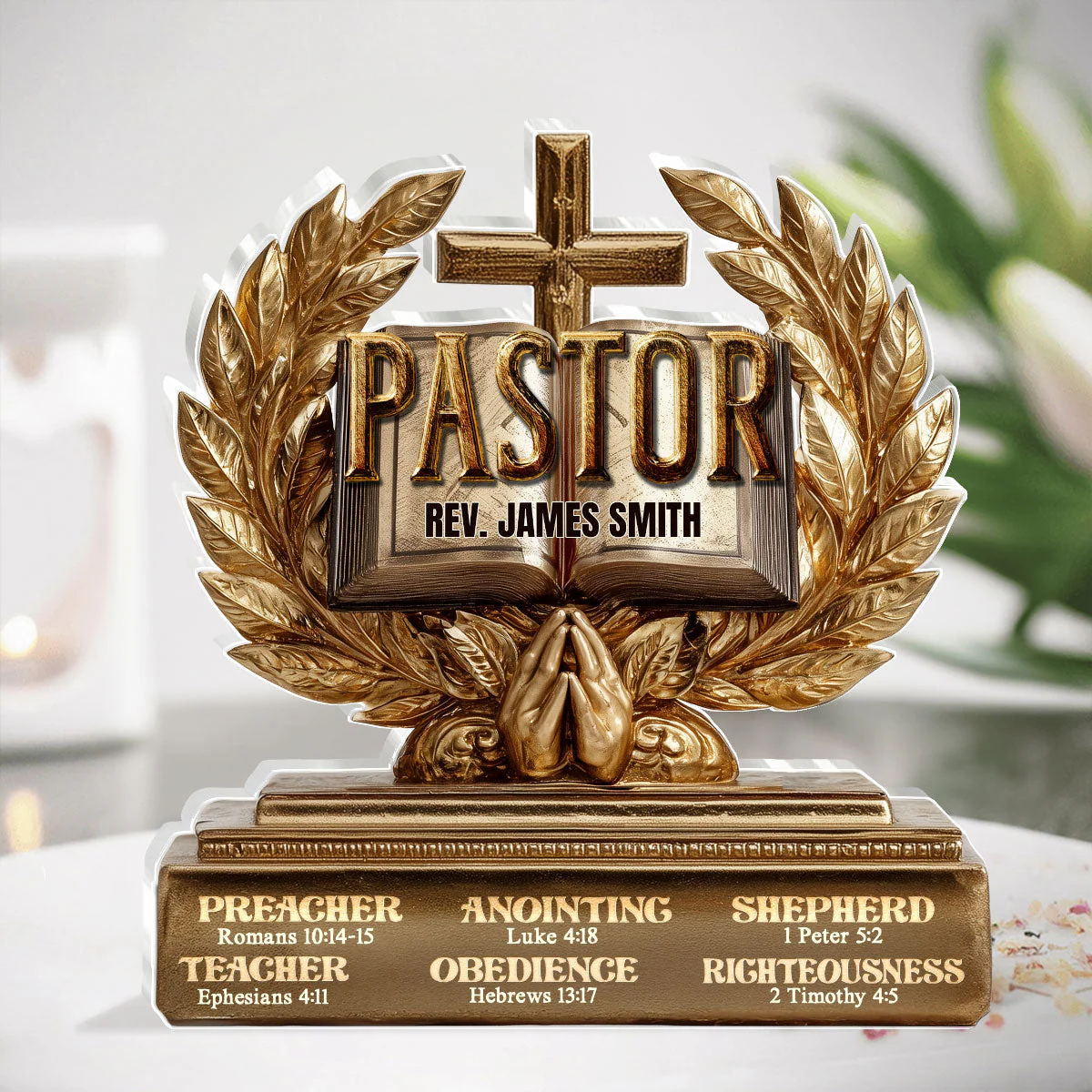 The Heart Of A Servant Leader - Personalized Custom Shaped Squared Acrylic Plaque TD118 - Image 2