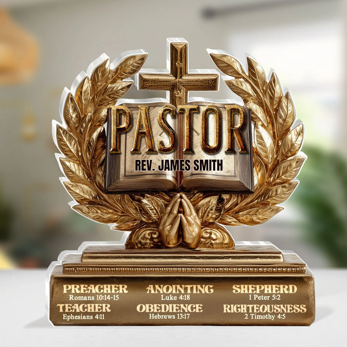 The Heart Of A Servant Leader - Personalized Custom Shaped Squared Acrylic Plaque TD118 - Image 5