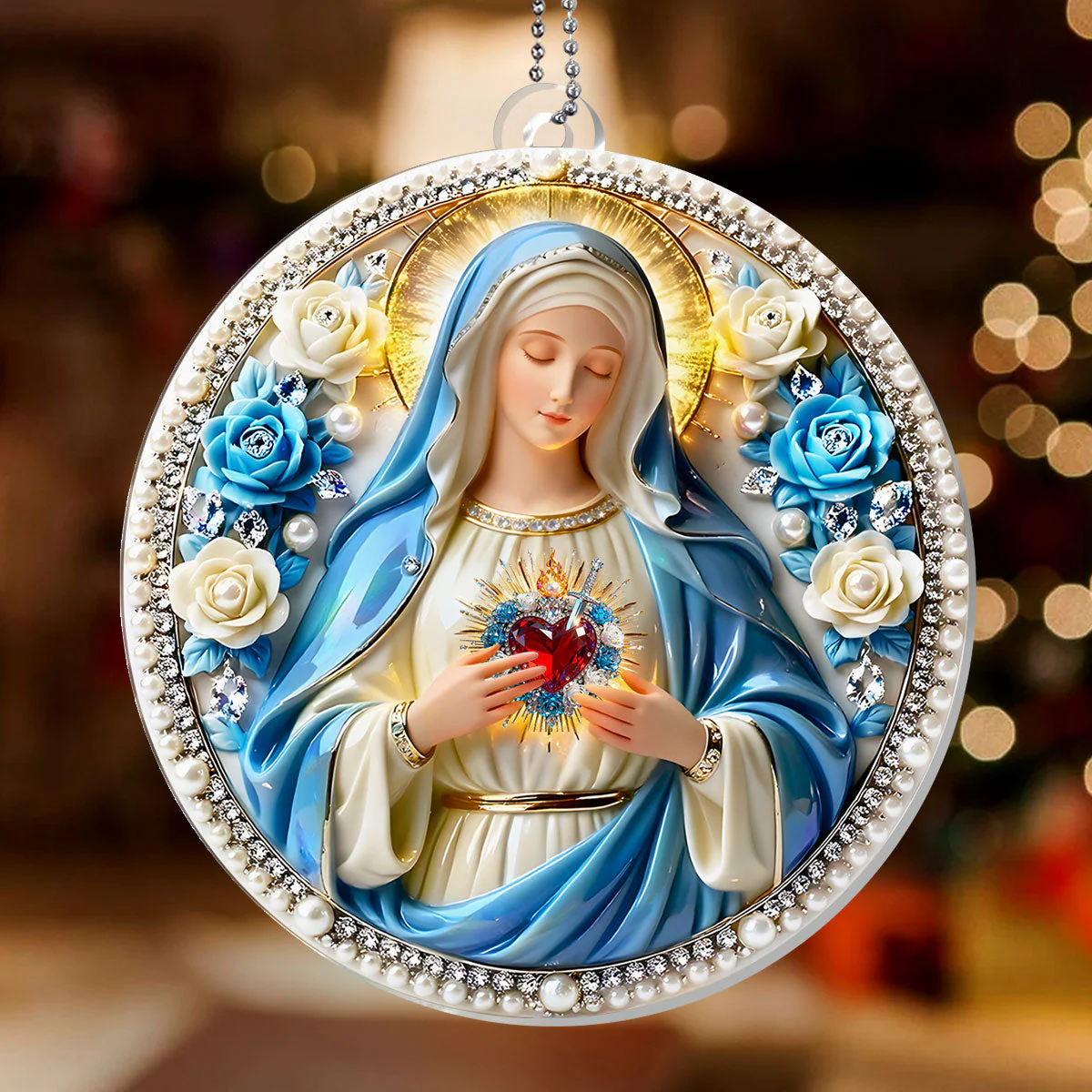 The Holy Serenity - 1-Layer Acrylic Ornament - Gift For Her, For Christmas HL128 - Image 3