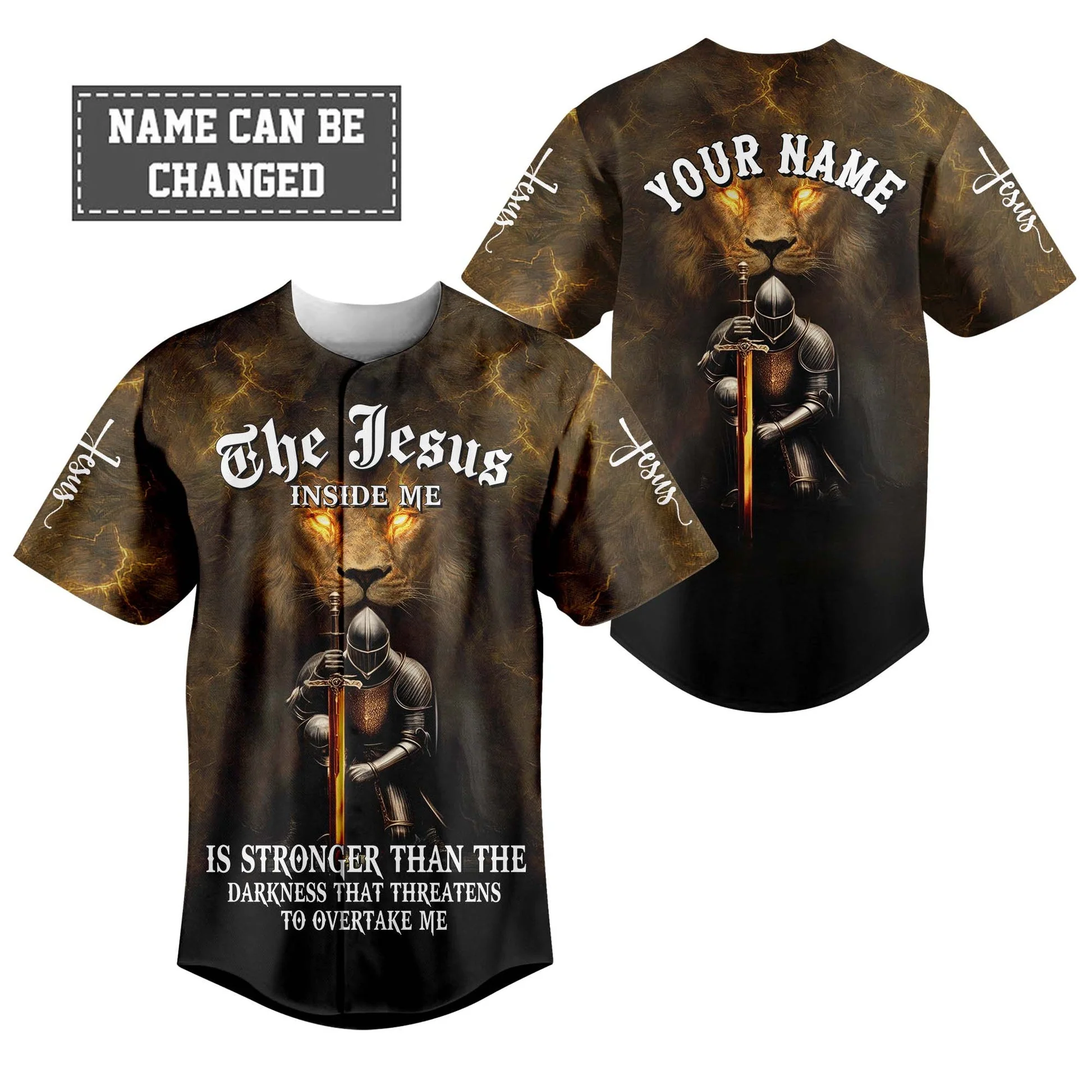 The Jesus Inside Me Custom Name Baseball Jersey - Christant Gift For Him