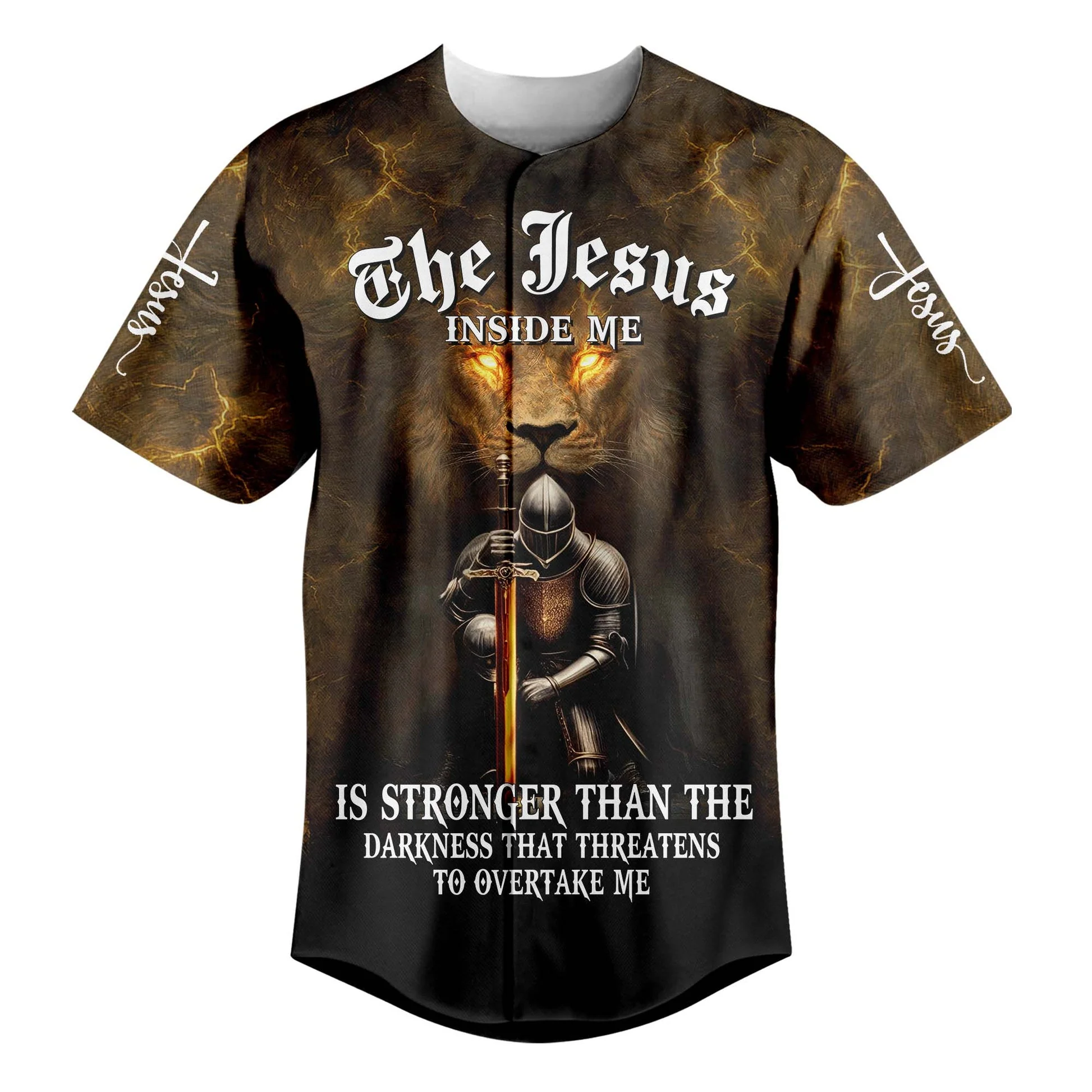 The Jesus Inside Me Custom Name Baseball Jersey - Christant Gift For Him - Image 2