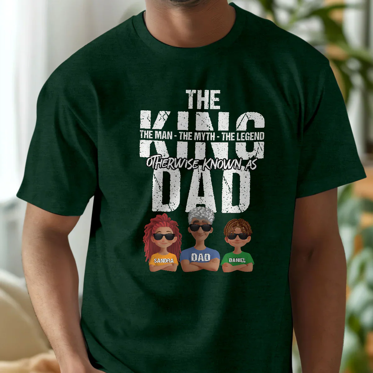 The King Dad The Man The Myth The Legend - Funny Custom Name T-Shirt - Gift For Dad, Father's Day | GR29 HD95 - Image 3