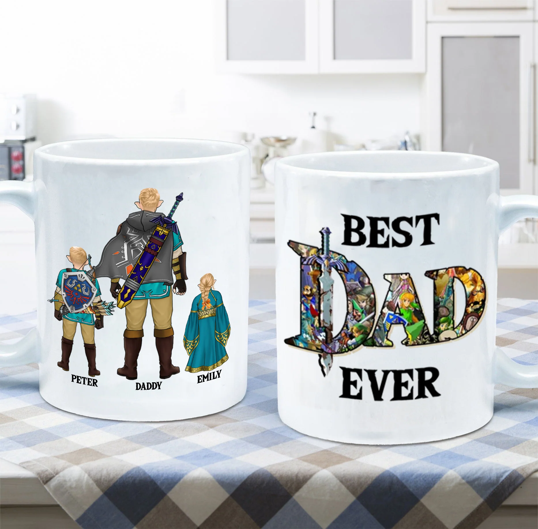 Zelda The Legend Dad Ever - Gift For Father's Day - Personalized Ceramic Mug - Image 2