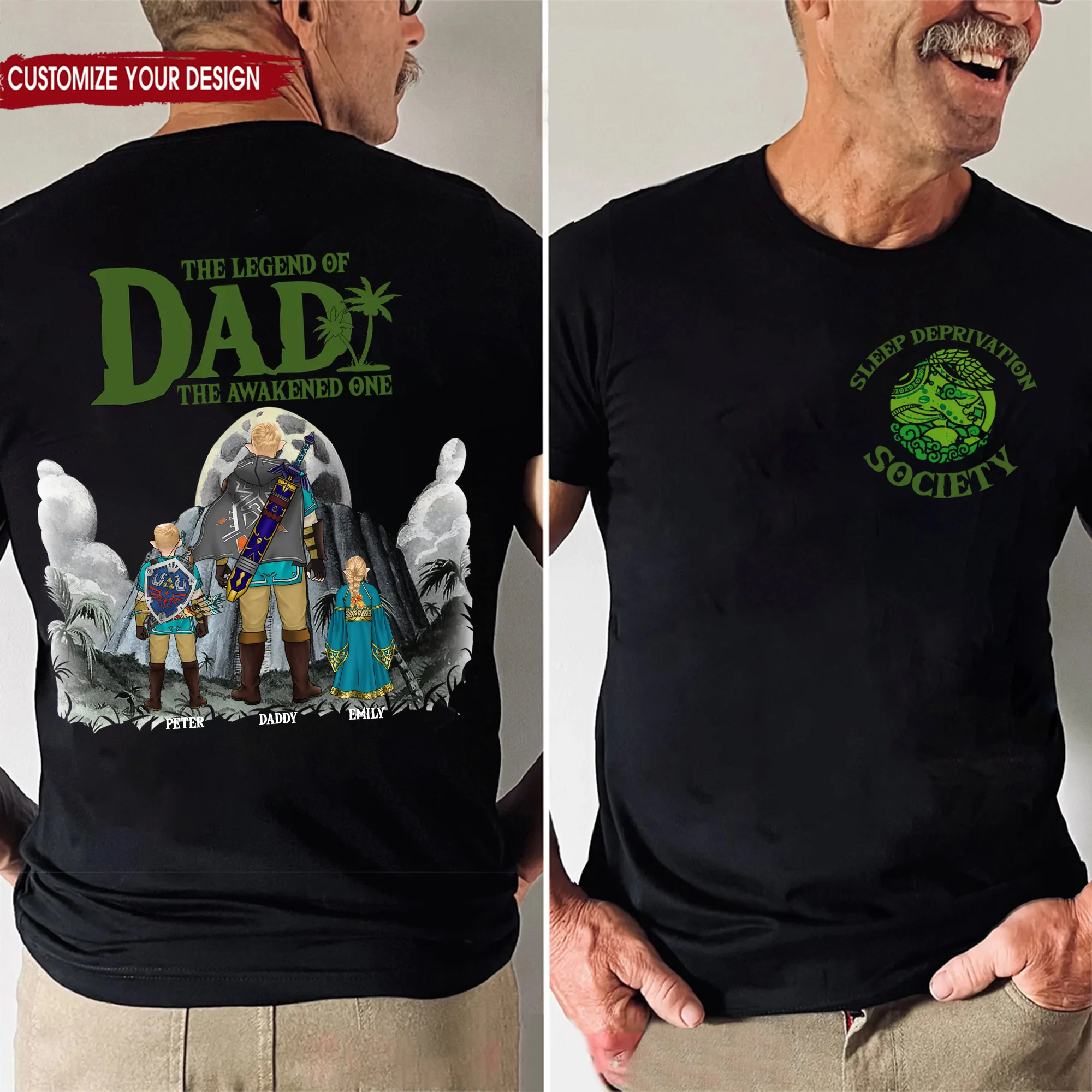 The Legend Of Zelda Dad The Awakened One - Gift For Dad, Father's Day - Personalized Shirt 2 Side CL07 - Image 6