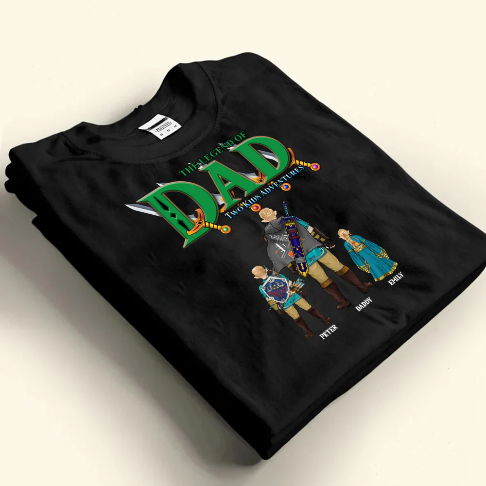 The Legend Of Zelda Dad The Children's Adventures - Gift For Dad, Father's Day - Personalized TShirt CL07 - Image 5