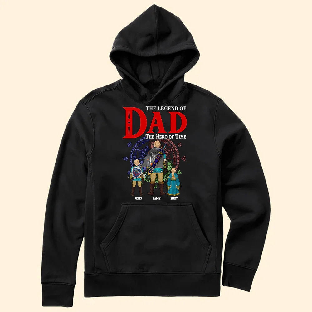 The Legend Of zelda Dad The Hero Of Time - Gift For Dad, Father's Day - Personalized TShirt CL07 - Image 4