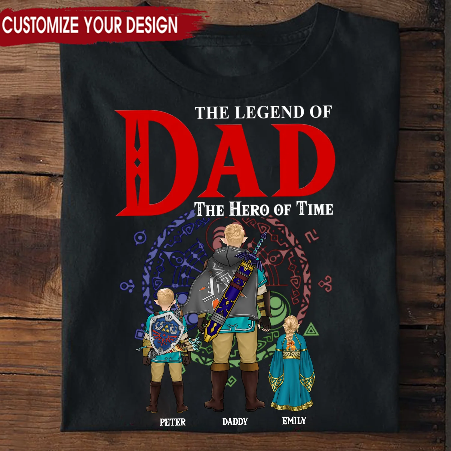 The Legend Of zelda Dad The Hero Of Time - Gift For Dad, Father's Day - Personalized TShirt CL07 - Image 5