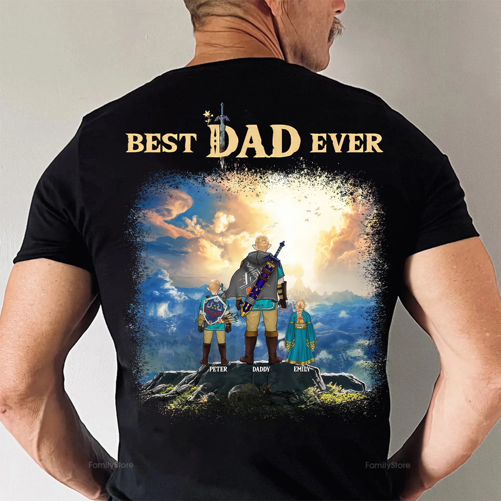 The Legend Of Dad Zelda Dad - Personalized Shirt 2 Side - Gift For Dad, Grandpa, Father's Day | CL07 NA94 - Image 5