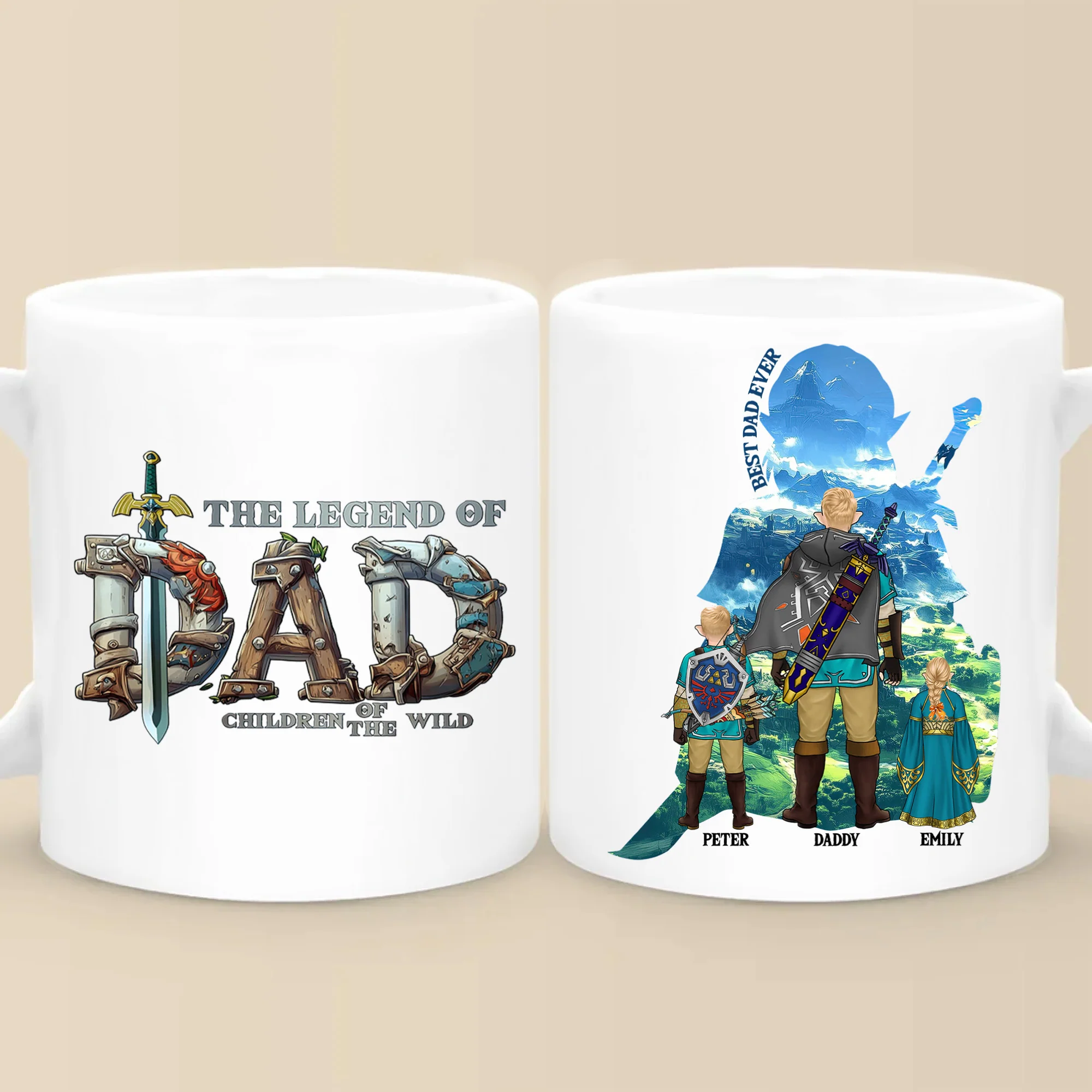 The Legend Of Dad Zelda - Personalized Mug - Gift for Dad, Grandpa, Husband | CL07 NH96