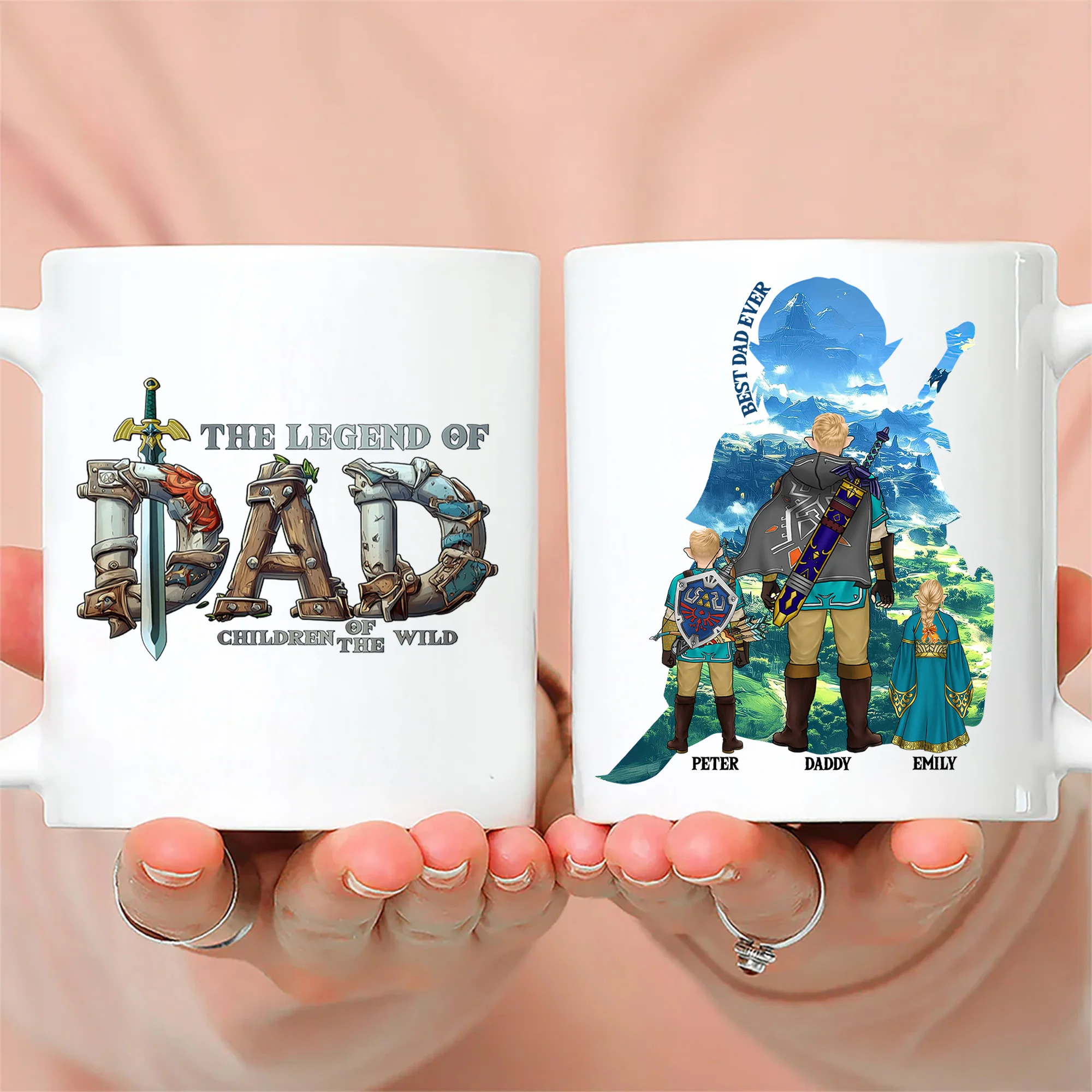 The Legend Of Dad Zelda - Personalized Mug - Gift for Dad, Grandpa, Husband | CL07 NH96 - Image 3