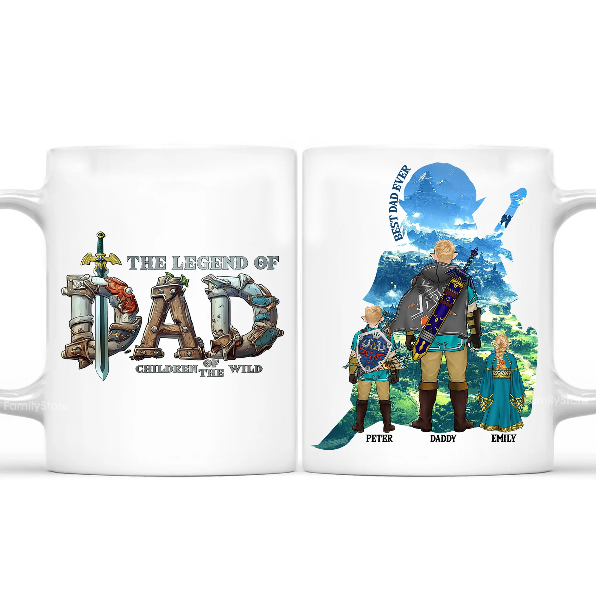 The Legend Of Dad Zelda - Personalized Mug - Gift for Dad, Grandpa, Husband | CL07 NH96 - Image 4