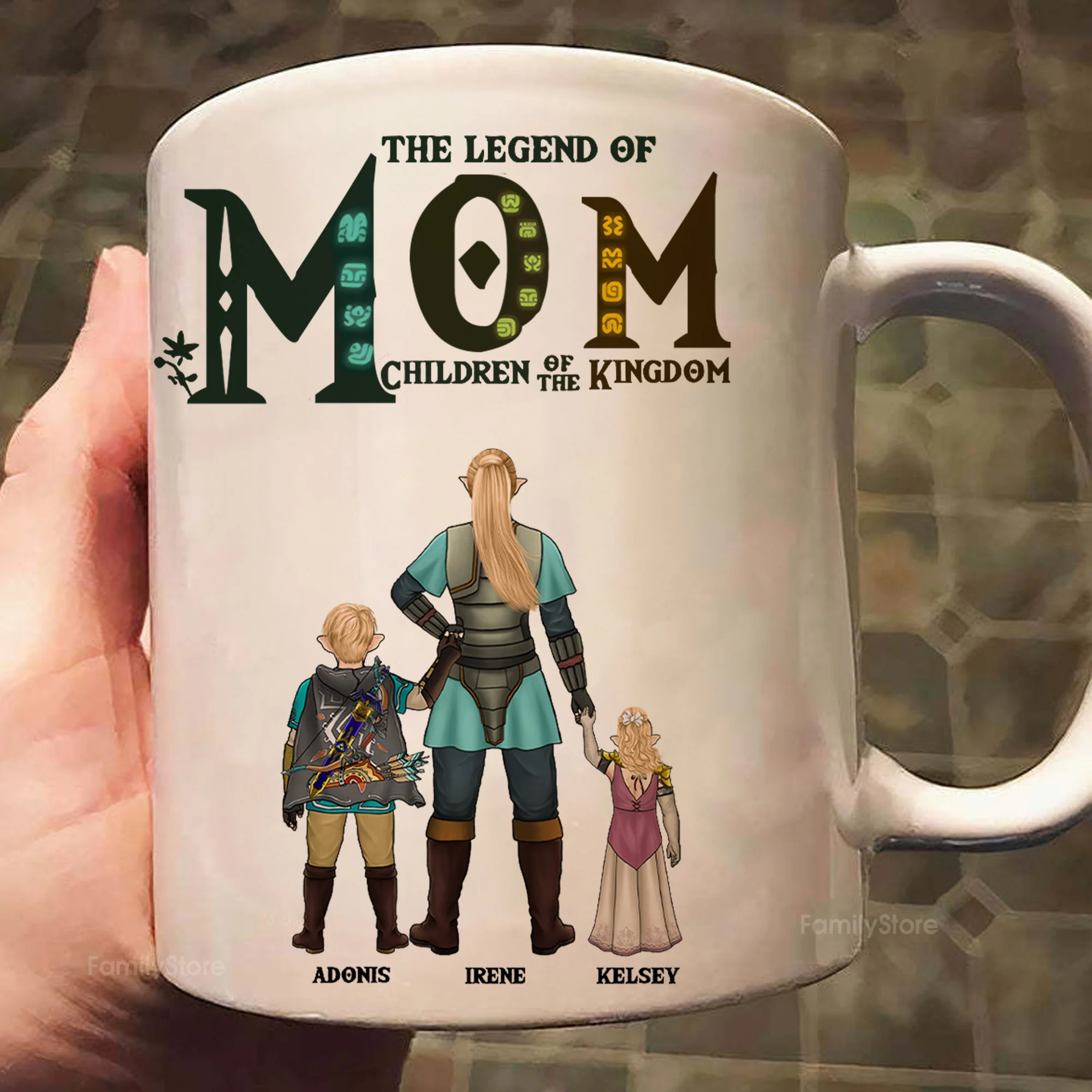 The Legend Of Mom Children Of The Kingdom Zelda - Personalized Mug - Gift for Mom, Grandma, Wife | CL07 NH96 - Image 2