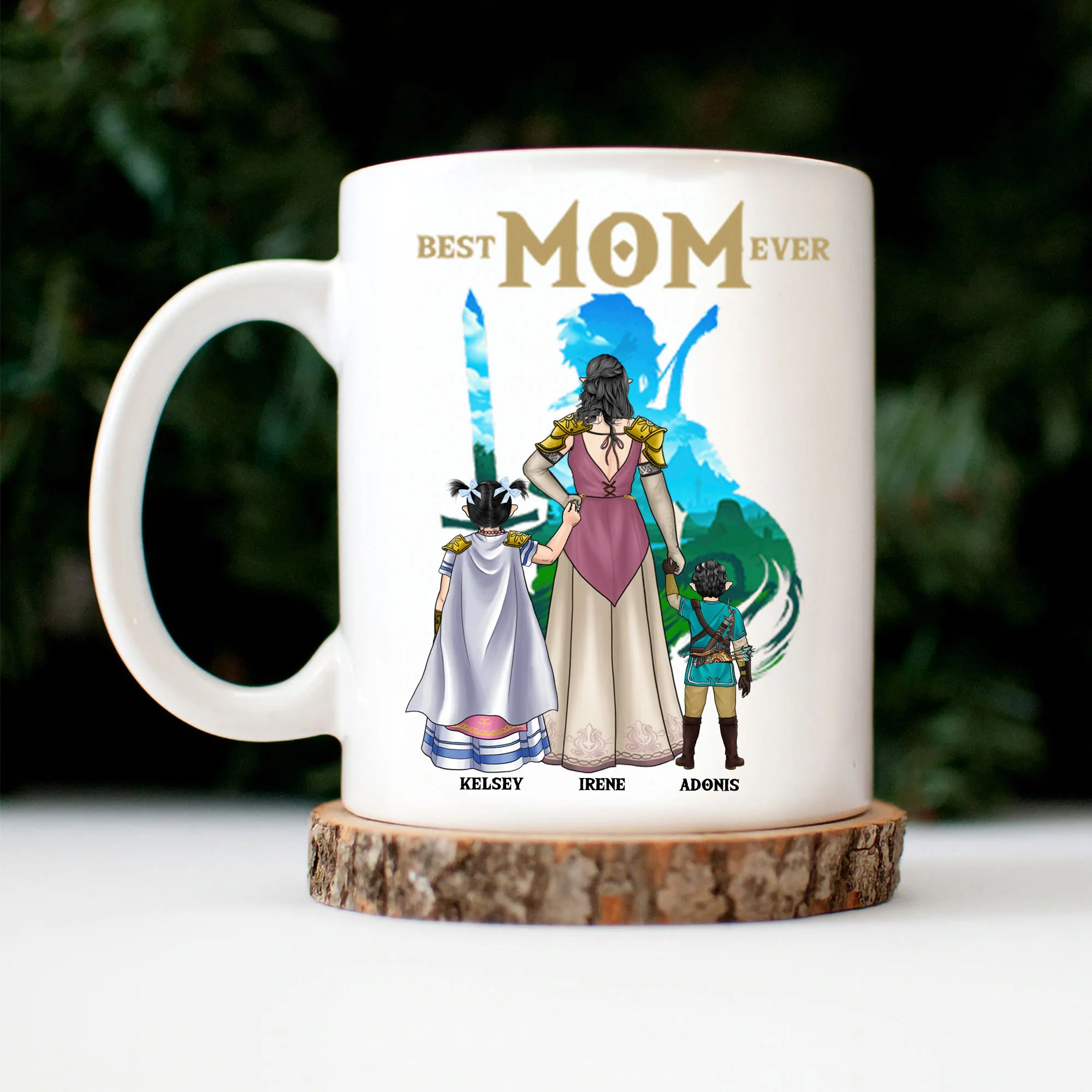 Zelda The Legend Of Mom Children Of The Wild - Gift For Mom - Personalized Ceramic Mug - CL07 NA94 - Image 3