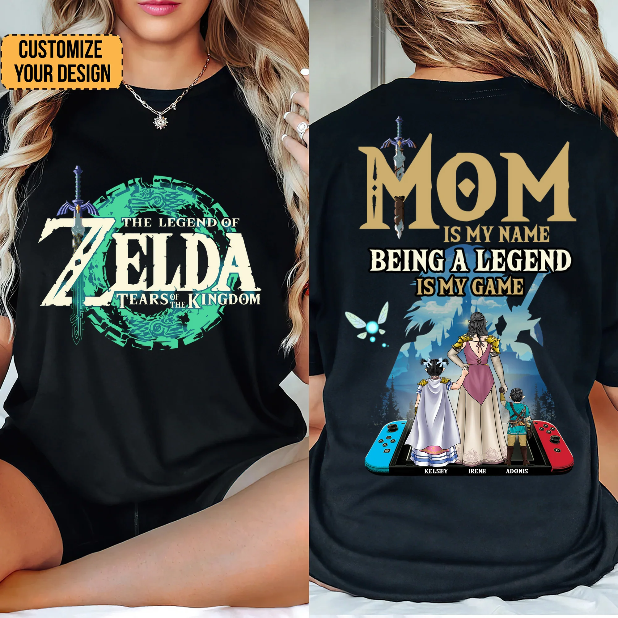 The Legend Of Zelda Mom Tears Of The Kingdom - Gift For Mom - Personalized Shirt 2 Side - CL07 NH96 - Image 2