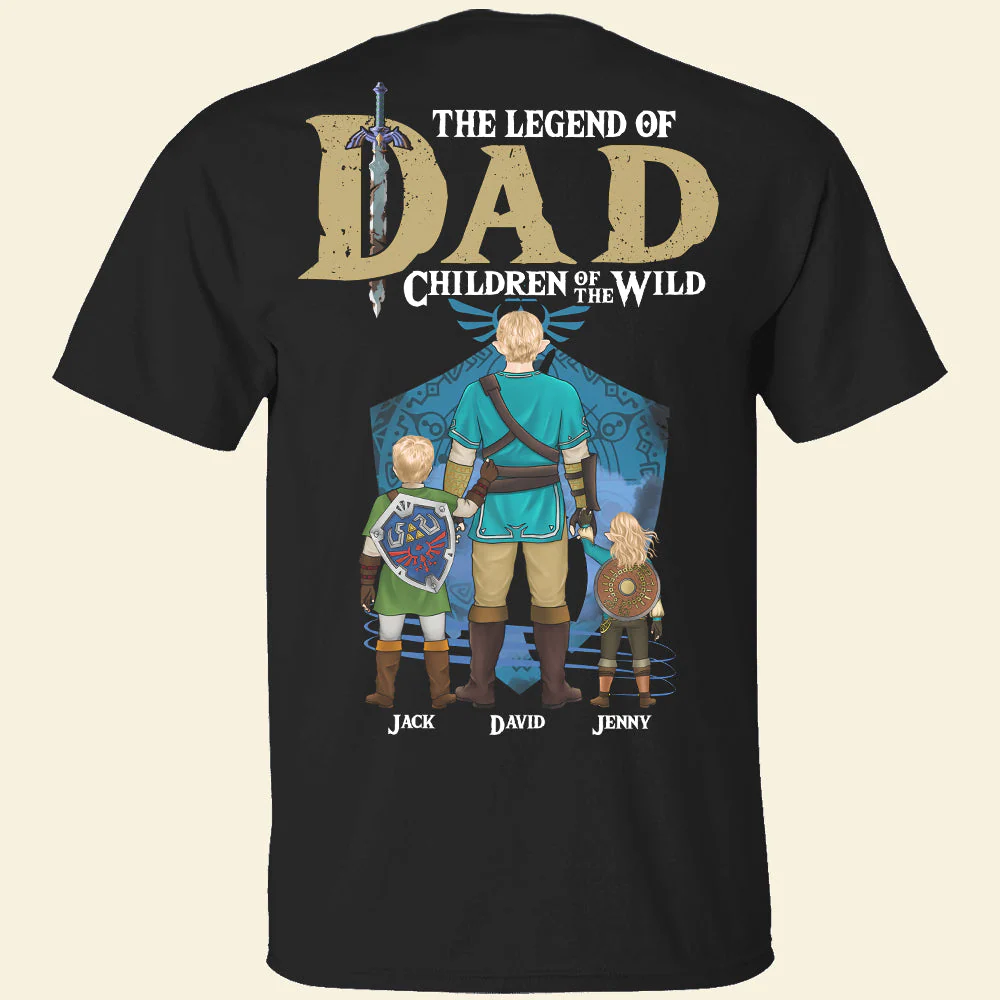 The Legend of Zelda Triforce Hero Club - Personalized Tshirt Two Side - Gift for Dad, Father's Day | CL07 - Image 5