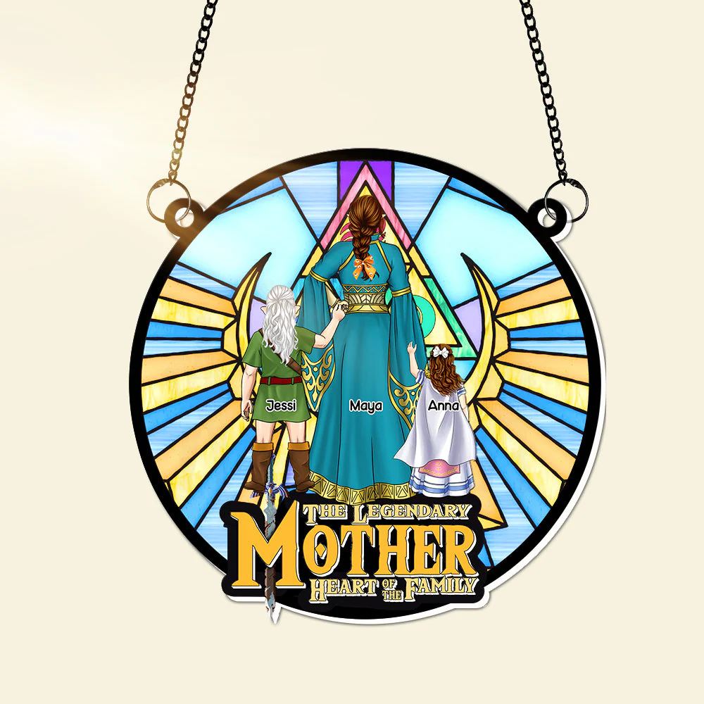 The Legend Zelda Of Mom - Personalized Window Hanging Suncatcher - Gifts For Mom| CL07 - Image 5