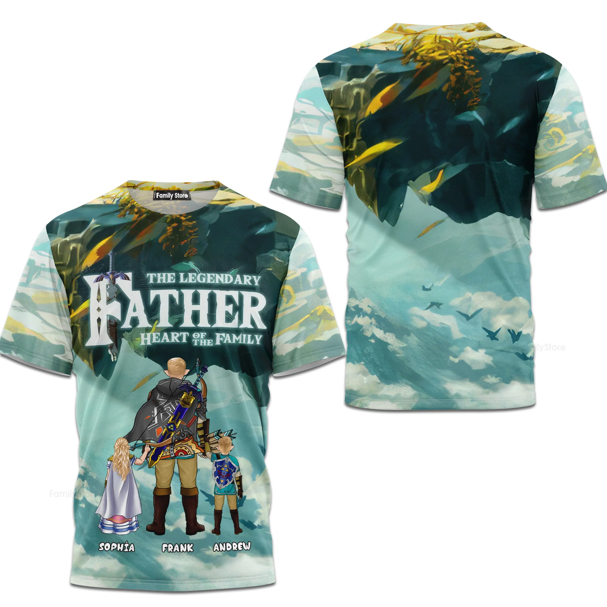 The Legendary Dad The Heart Of Family - Personalized 3D Tshirt - Gift For Dad, Grandpa, Father's Day | CL07 NA94 - Image 4