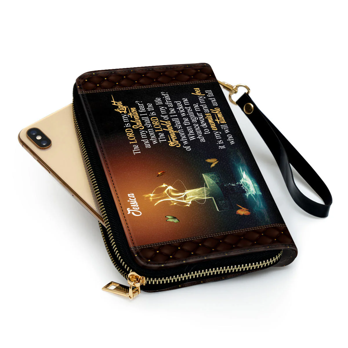 The Lord Is My Light And My Salvation - Scripture Gifts For Women Of God - Personalized Leather Long Wallets - AT4081334 - Image 5
